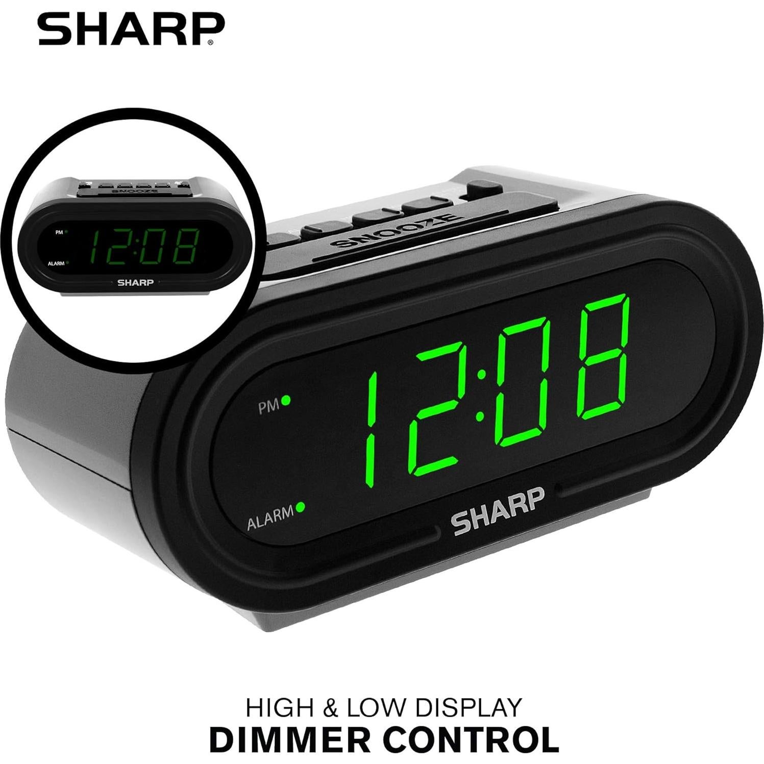 Reloj Despertador Digital SHARP OZJONG con Ajuste Automático