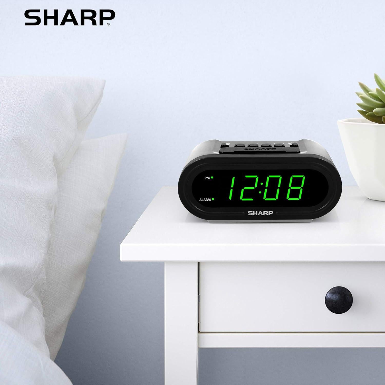 Reloj Despertador Digital SHARP OZJONG con Ajuste Automático