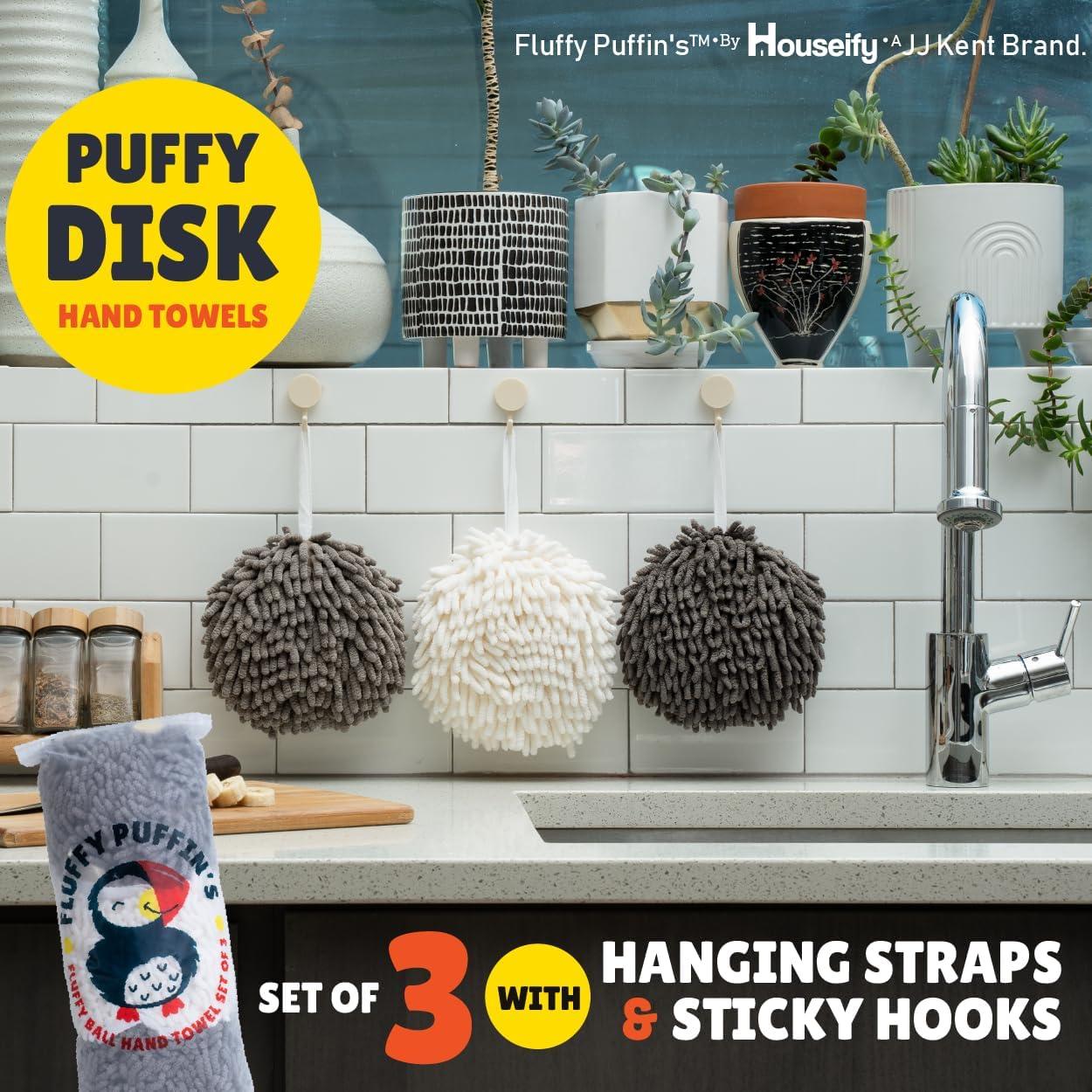 Toallas de Mano JJ KENT Fluffy Puffins - Juego de 3 Microfibra