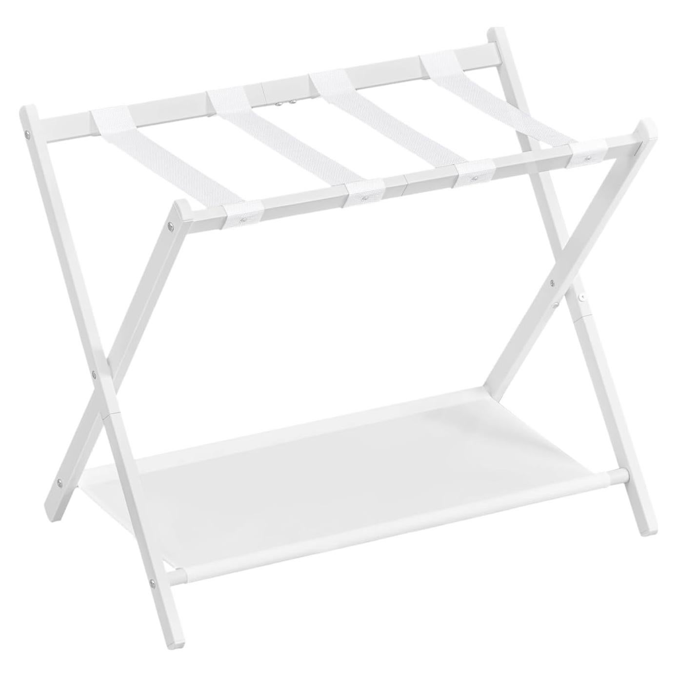 Soporte de Equipaje Plegable SONGMICS Blanco Nube 68.5x43x60 cm