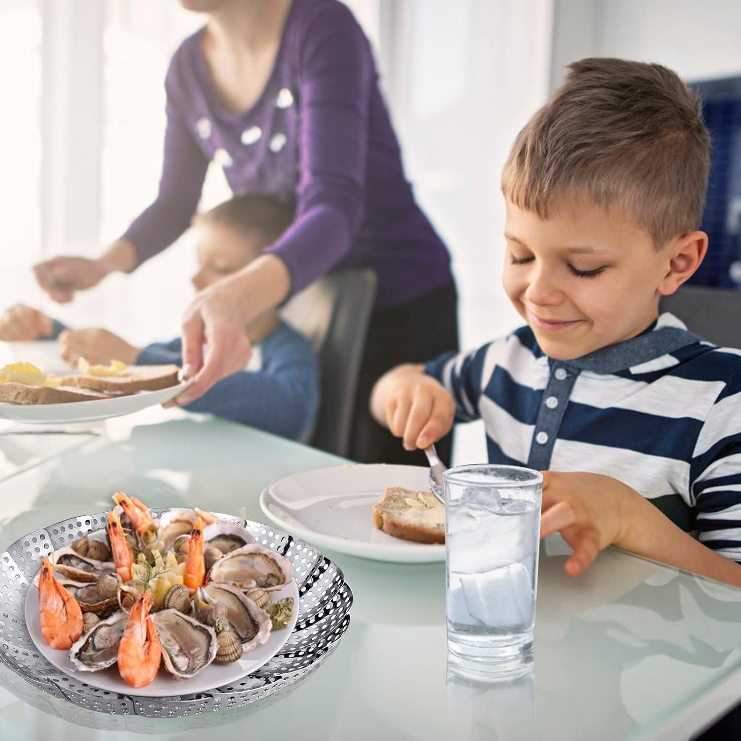 Cesta de Vapor Plegable YLYL Acero Inoxidable 13.5 a 22 cm