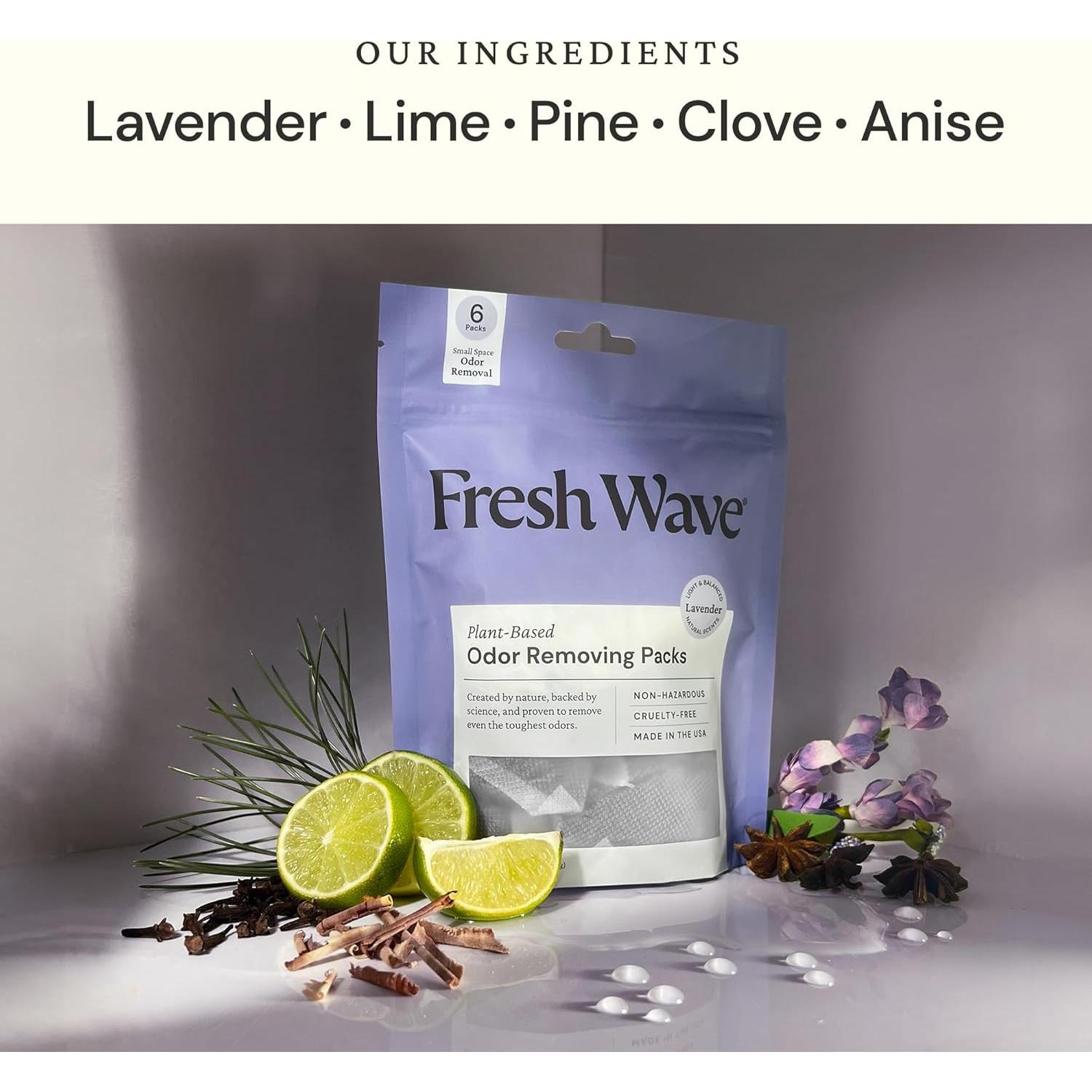 Eliminadores de Olores Fresh Wave Lavanda - Bolsa de 6 Unidades