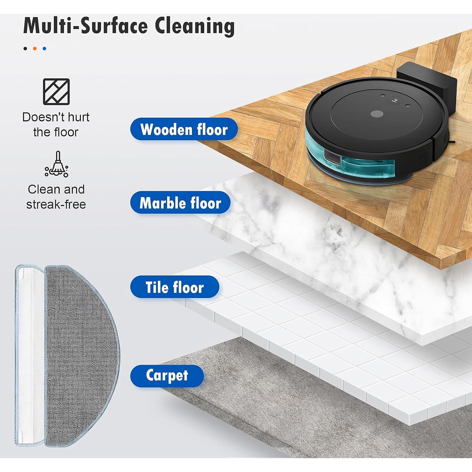 Paquete de 6 Almohadillas de Mopa Fenkabs para iRobot Roomba