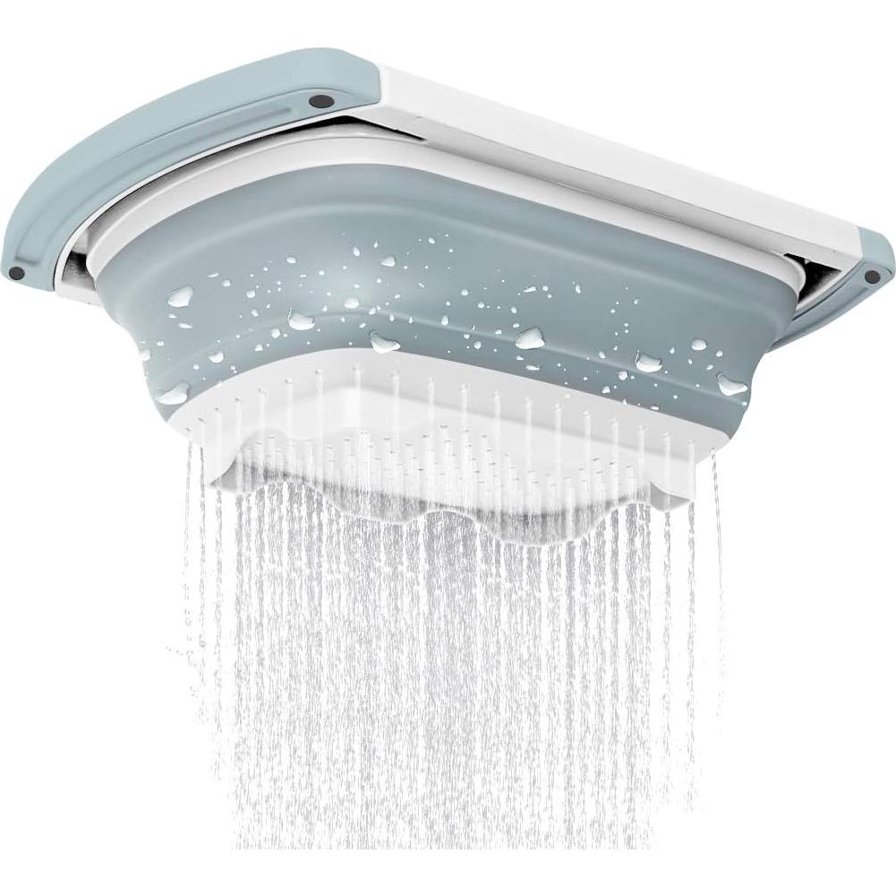 Colador Plegable QiMH 6 Cuartos Silicona Libre BPA Gris