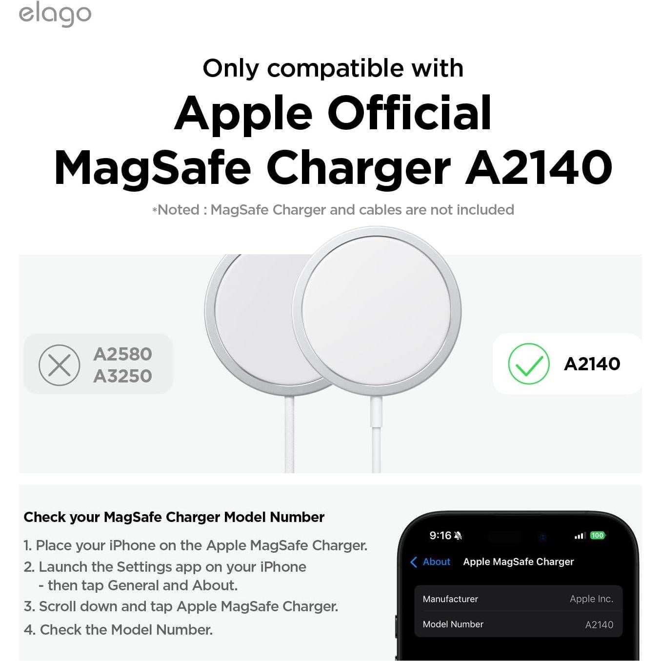 Bandeja de Carga Inalámbrica elago para iPhone y AirPods - Negro