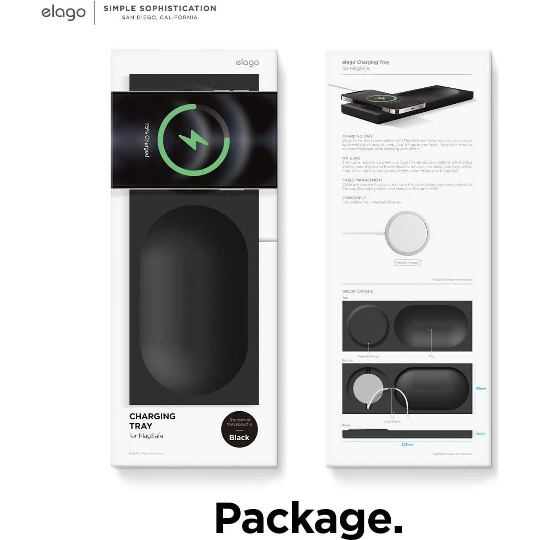 Bandeja de Carga Inalámbrica elago para iPhone y AirPods - Negro