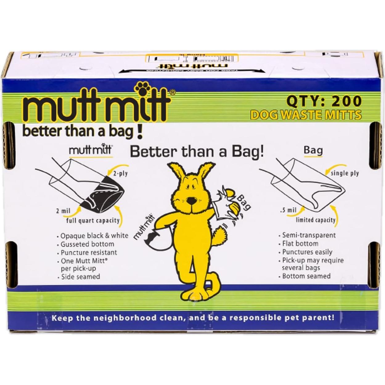 Bolsas para Desechos de Perro Mutt Mitt 200 Unidades