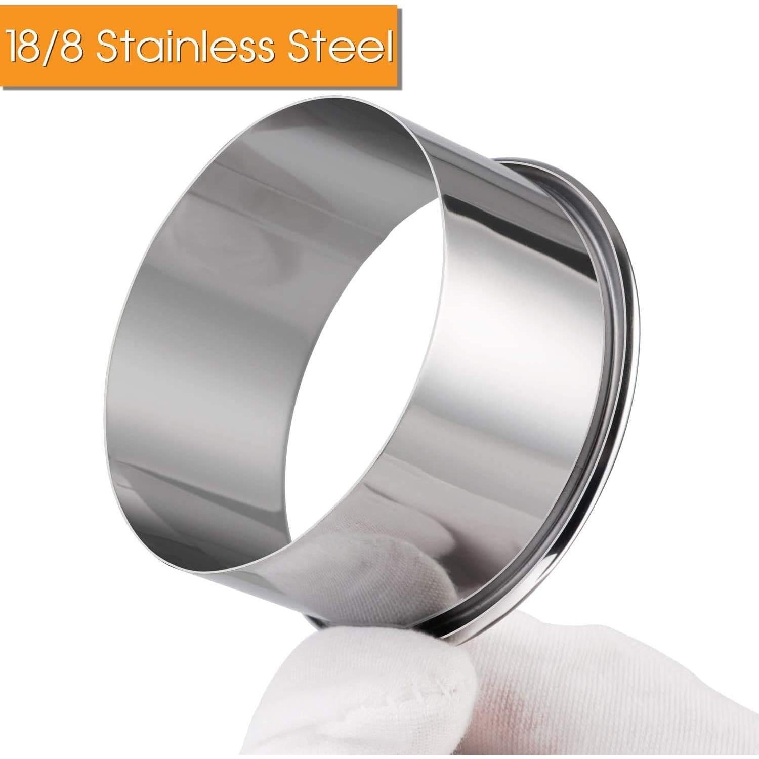 Juego de Cortadores de Galletas Redondos HULISEN - 11 Piezas Acero Inoxidable