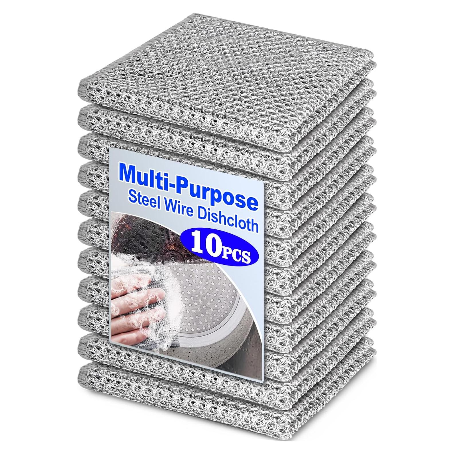 10 Paños de Limpieza de Alambre Metyond 20x20 cm Reutilizables