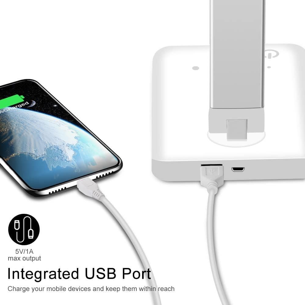 Lámpara de Escritorio LED AFROG 8W 5 Modos y Carga USB