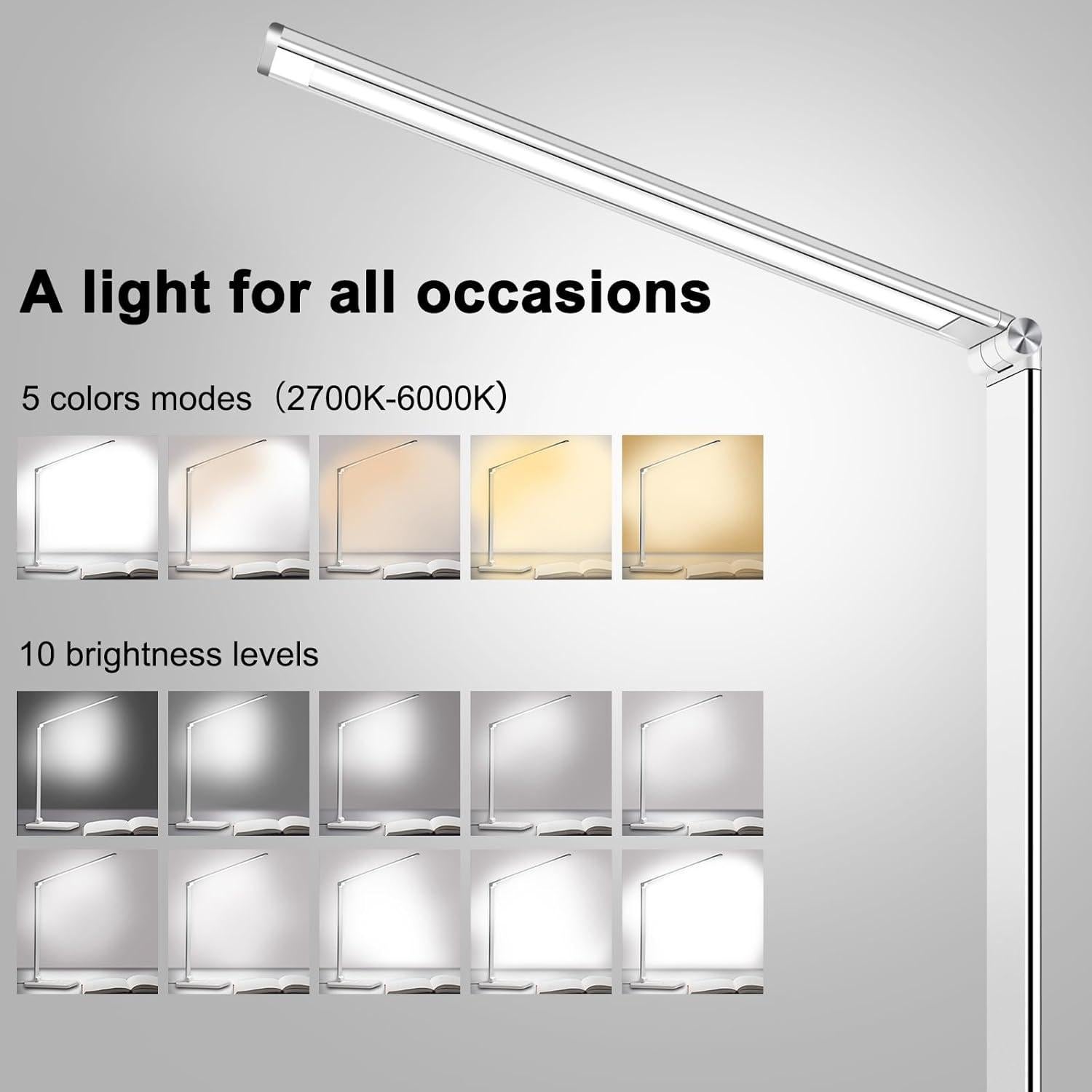 Lámpara de Escritorio LED AFROG 8W 5 Modos y Carga USB