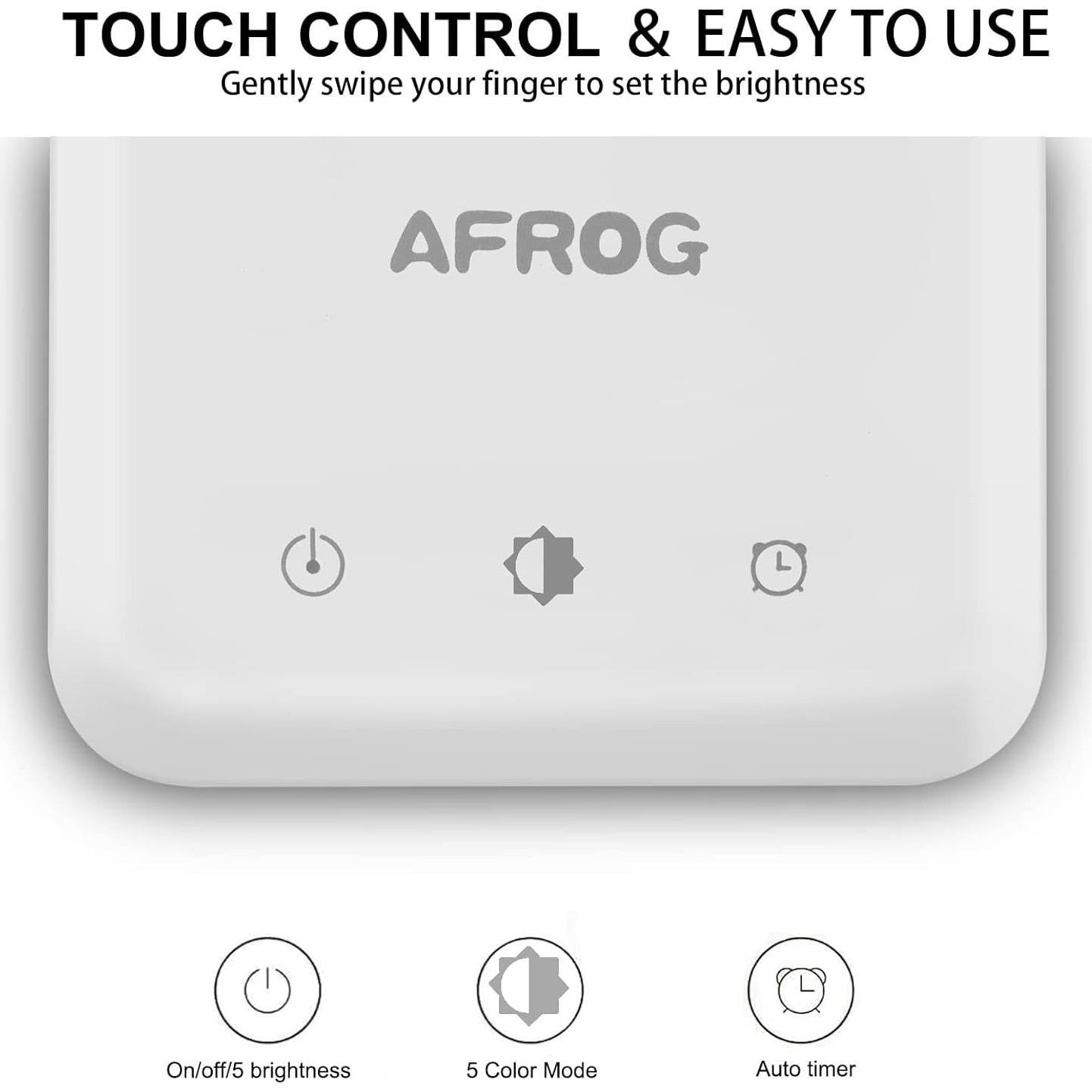 Lámpara de Escritorio LED AFROG 8W 5 Modos y Carga USB