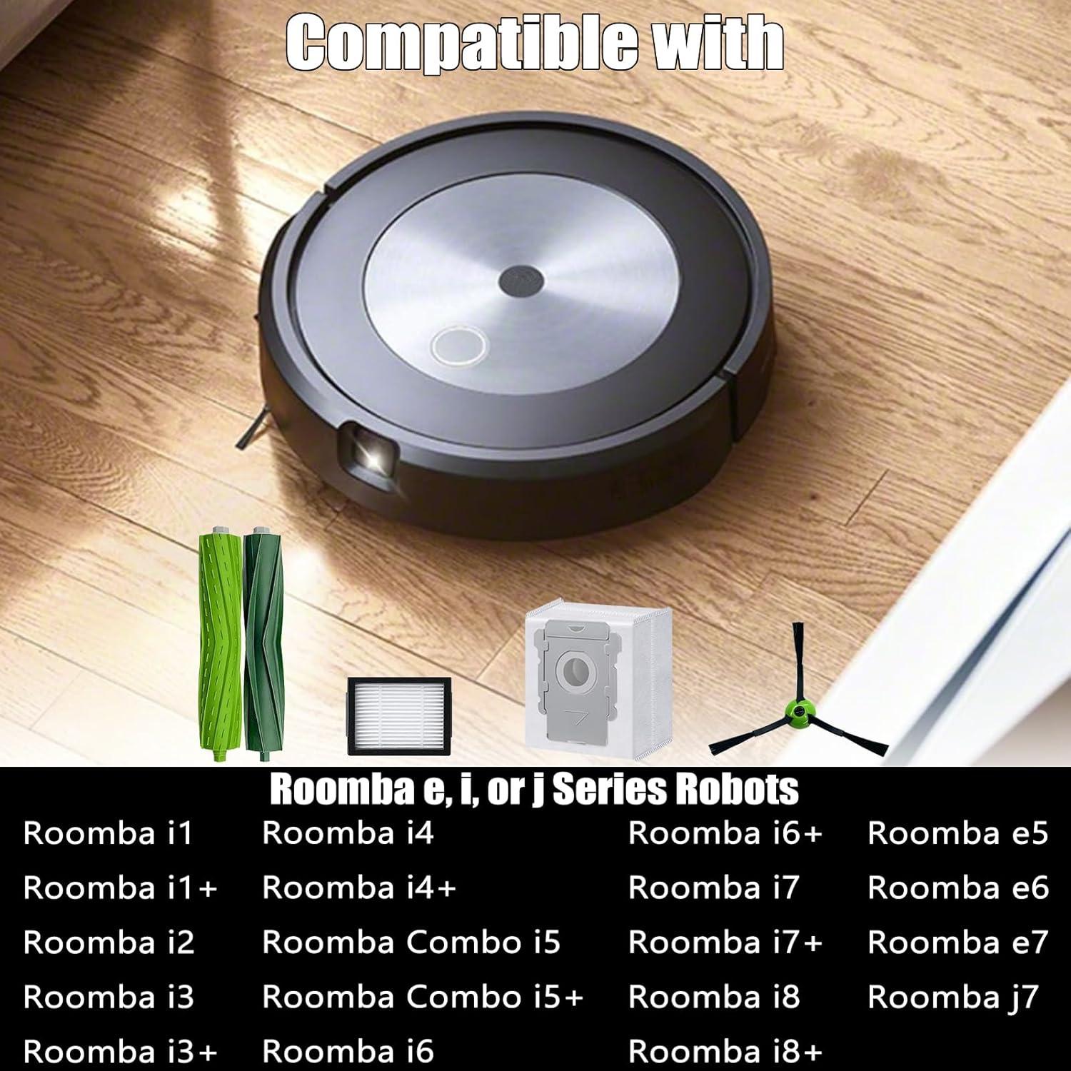 Accesorios para Roomba i7 i3 i4 j7 E5 E6 - 10 Filtros y 2 Rodillos