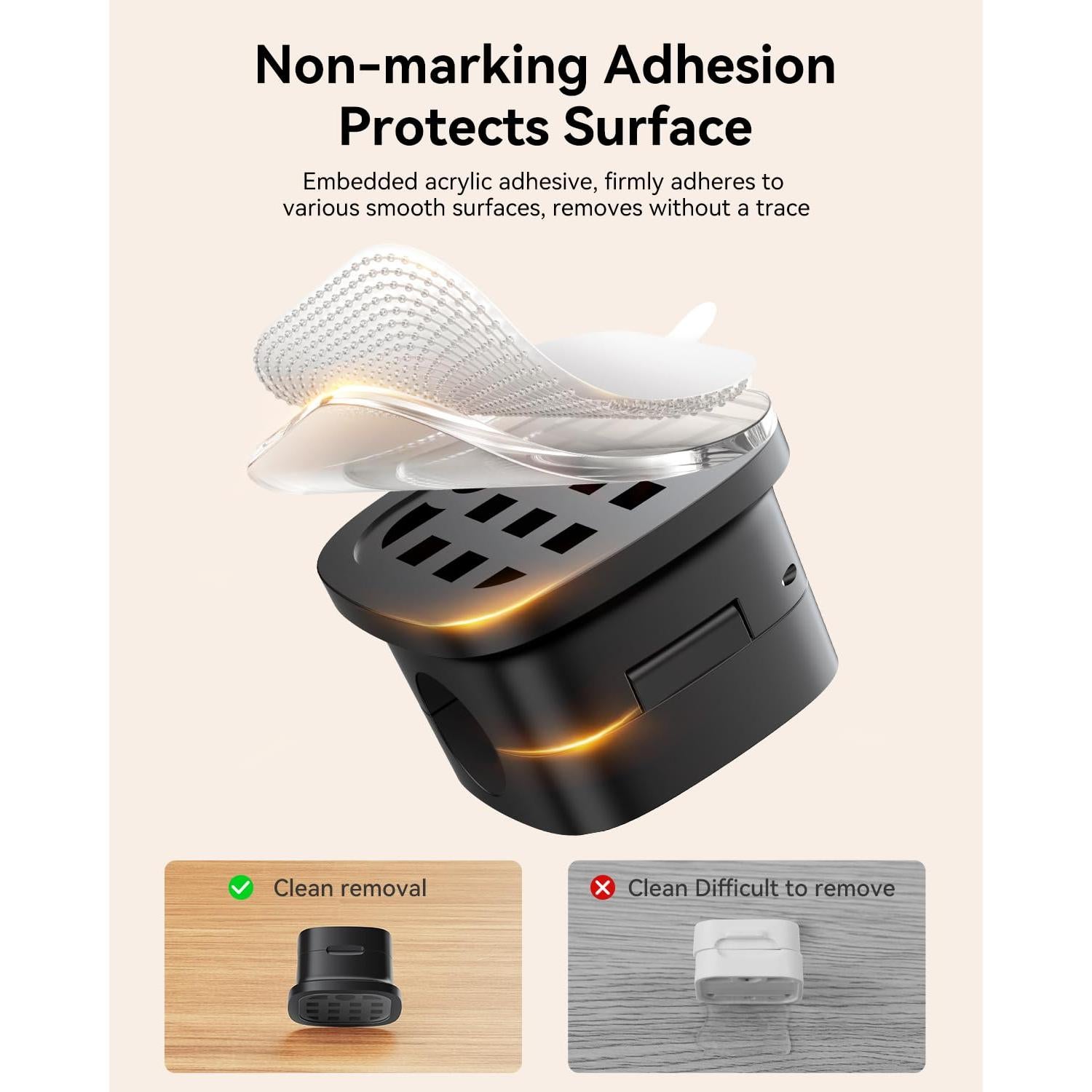 Organizadores de Cables Magnéticos Rocoren - Paquete de 12, Negro