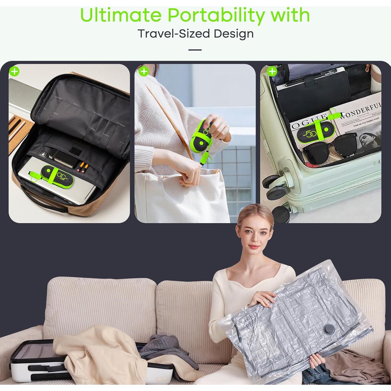 Bolsas de Almacenamiento al Vacío Vacbird 6 Pzas con Bomba USB