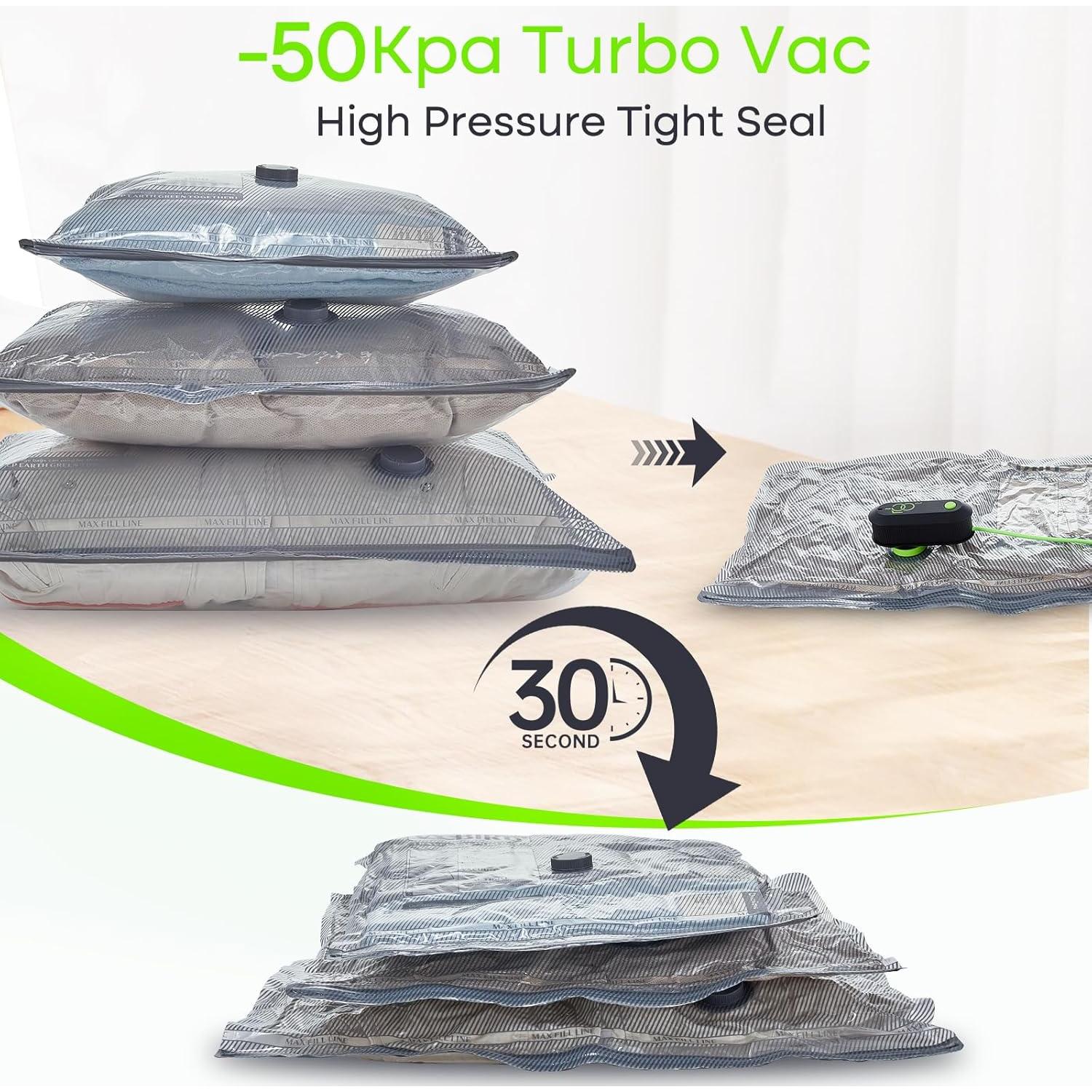 Bolsas de Almacenamiento al Vacío Vacbird 6 Pzas con Bomba USB