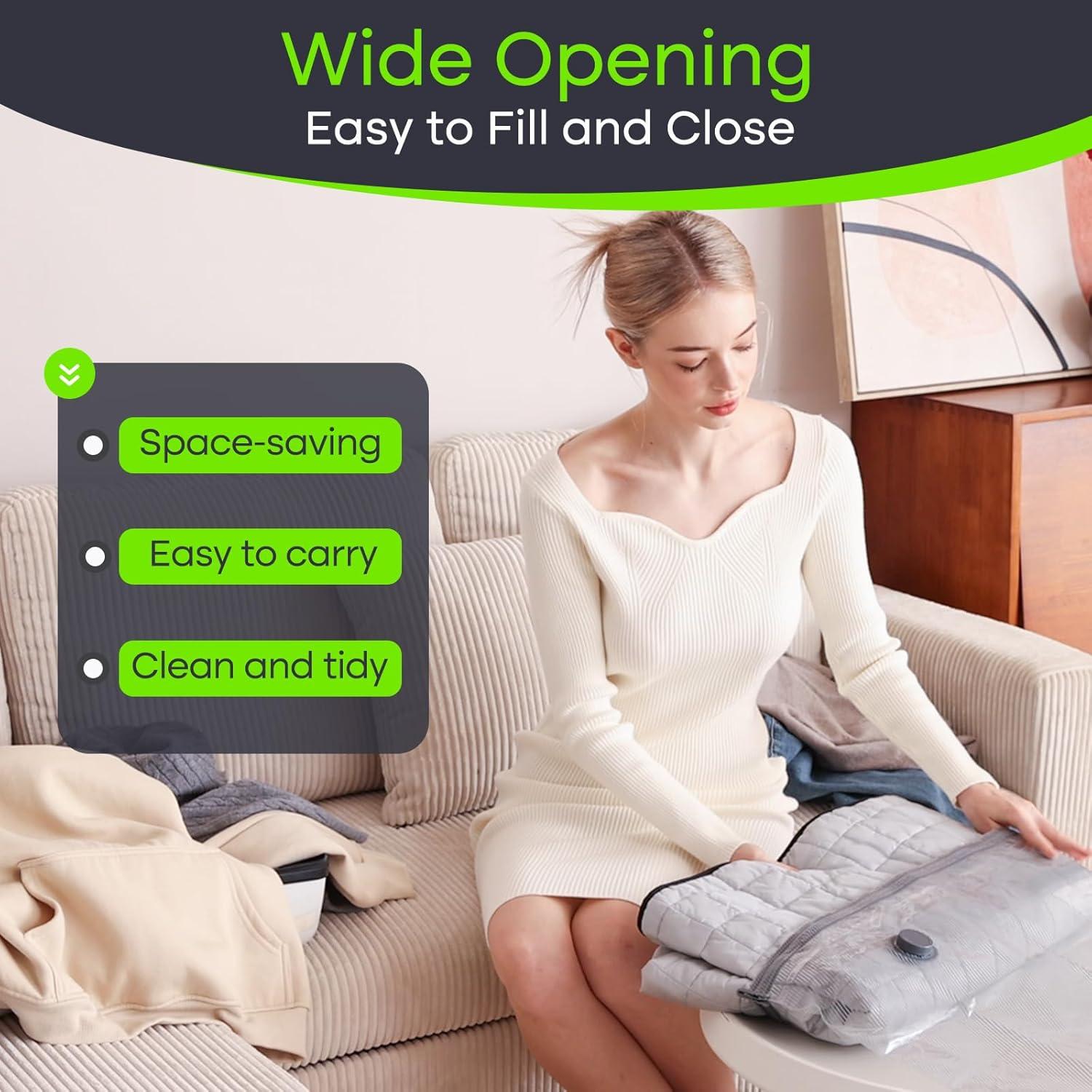 Bolsas de Almacenamiento al Vacío Vacbird 6 Pzas con Bomba USB