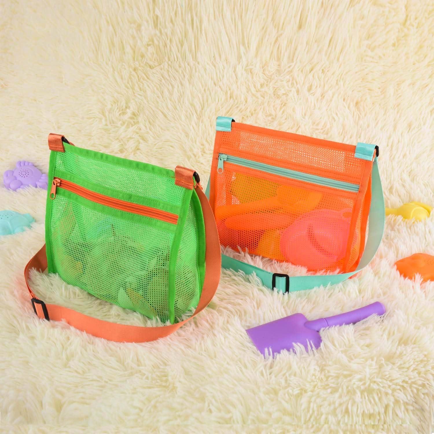 Bolsa de Malla para Recoger Conchas MUYIZI - Niños Naranja/Verde