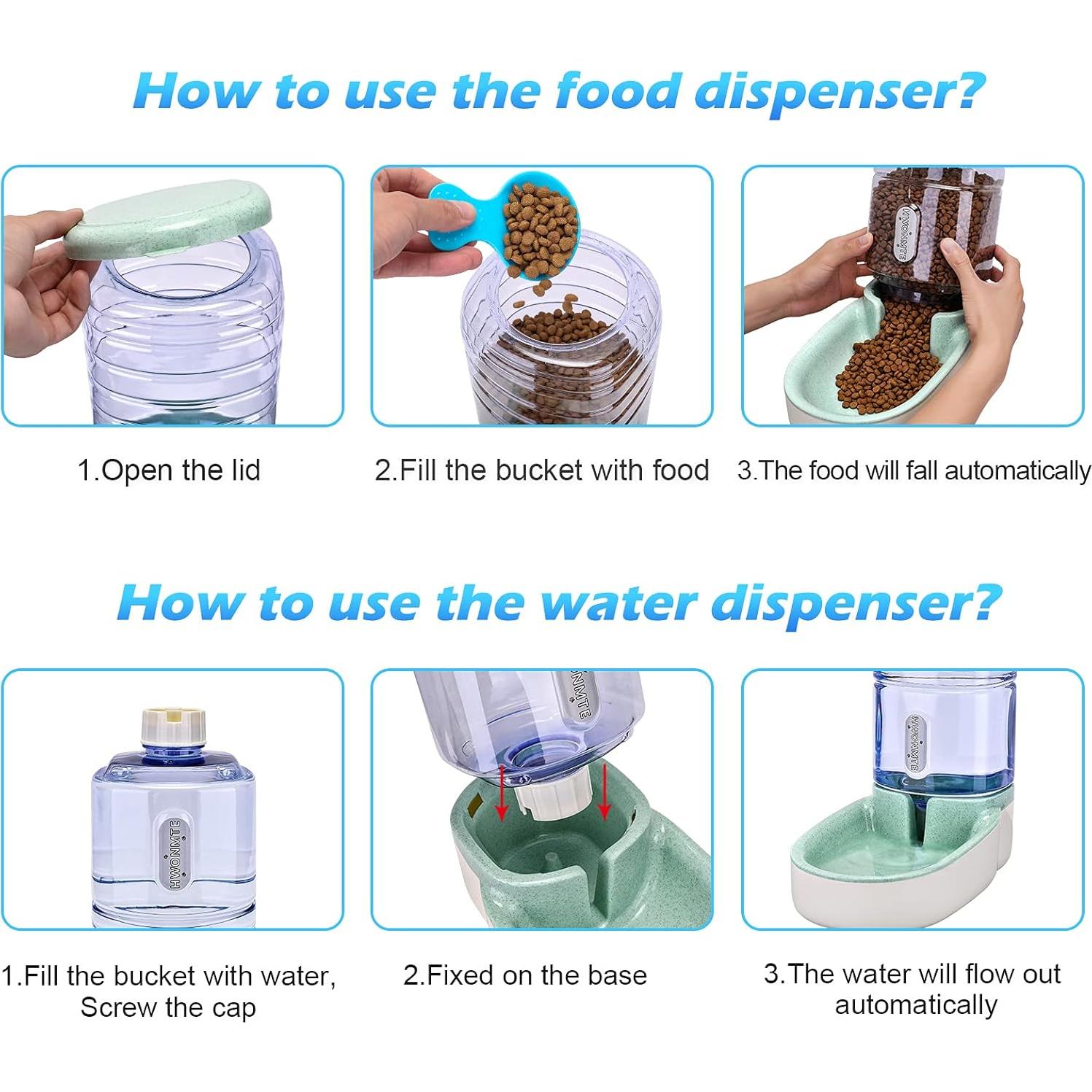 Comedero y dispensador automático Kacoomi 3.8L para mascotas