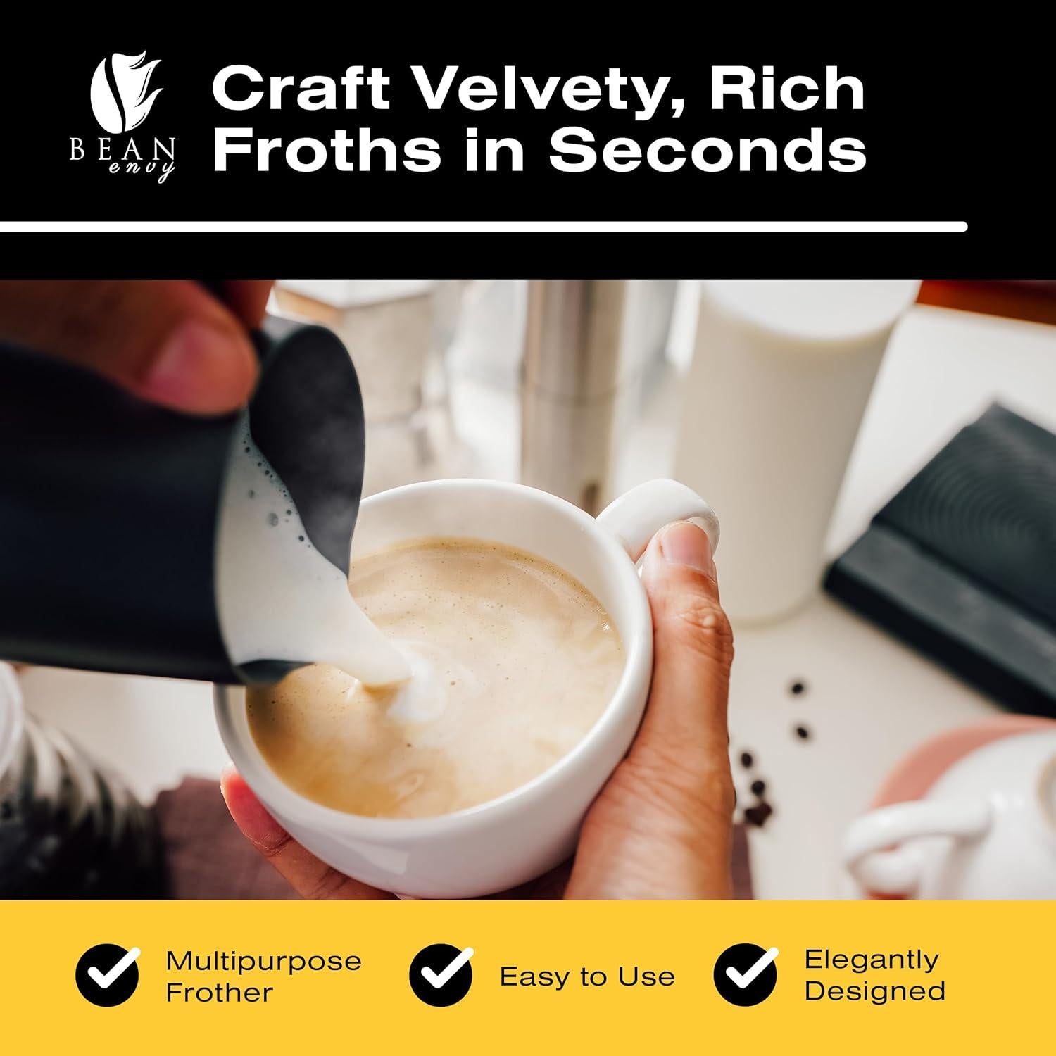 Espumador de Leche Bean Envy Eléctrico Rojo 0.24L