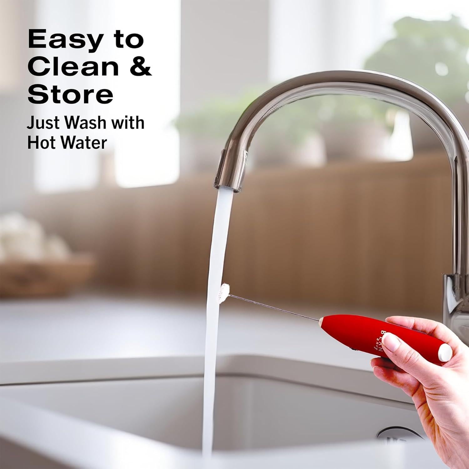 Espumador de Leche Bean Envy Eléctrico Rojo 0.24L