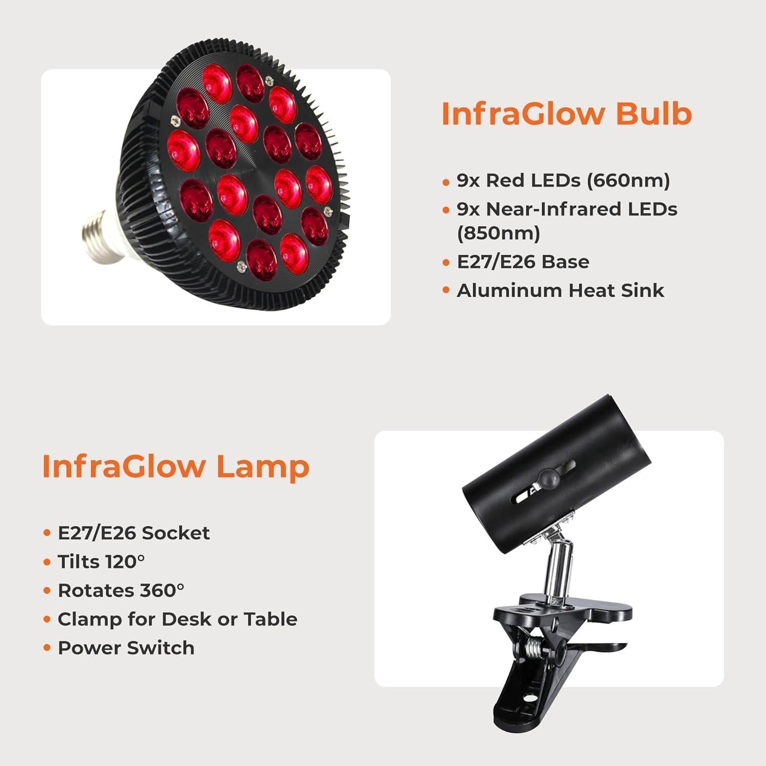 Lámpara de Terapia de Luz Roja LifePro 18 LEDs Alivio Dolor