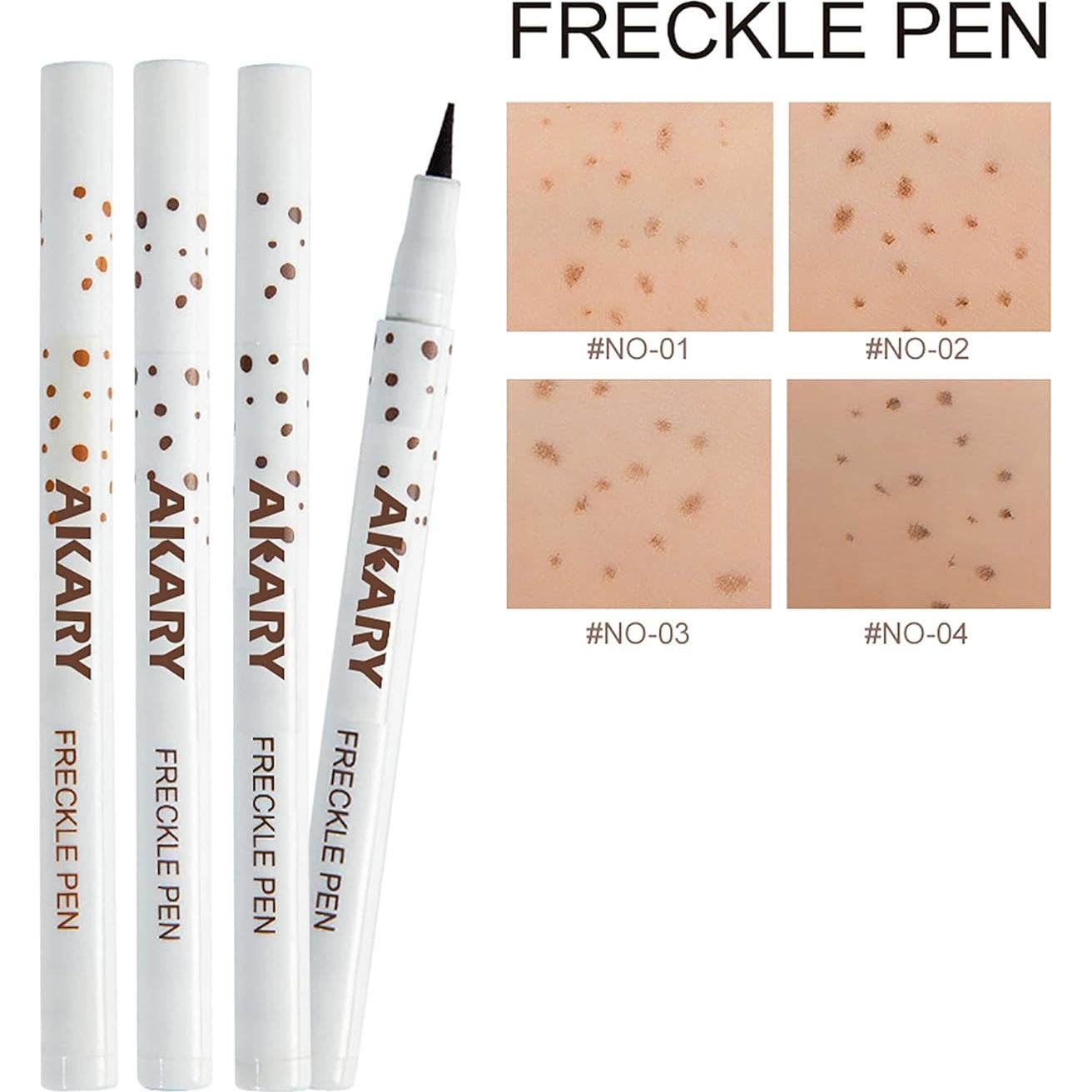 Bolígrafo de Pecas AKARY Profesional Impermeable 0.89 ml #01 Marrón Claro