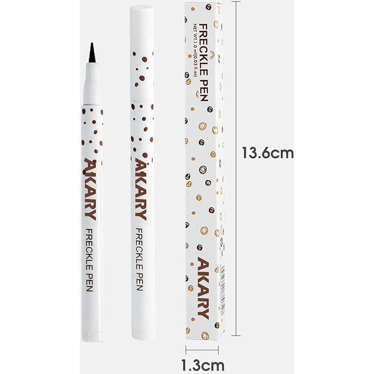 Bolígrafo de Pecas AKARY Profesional Impermeable 0.89 ml #01 Marrón Claro