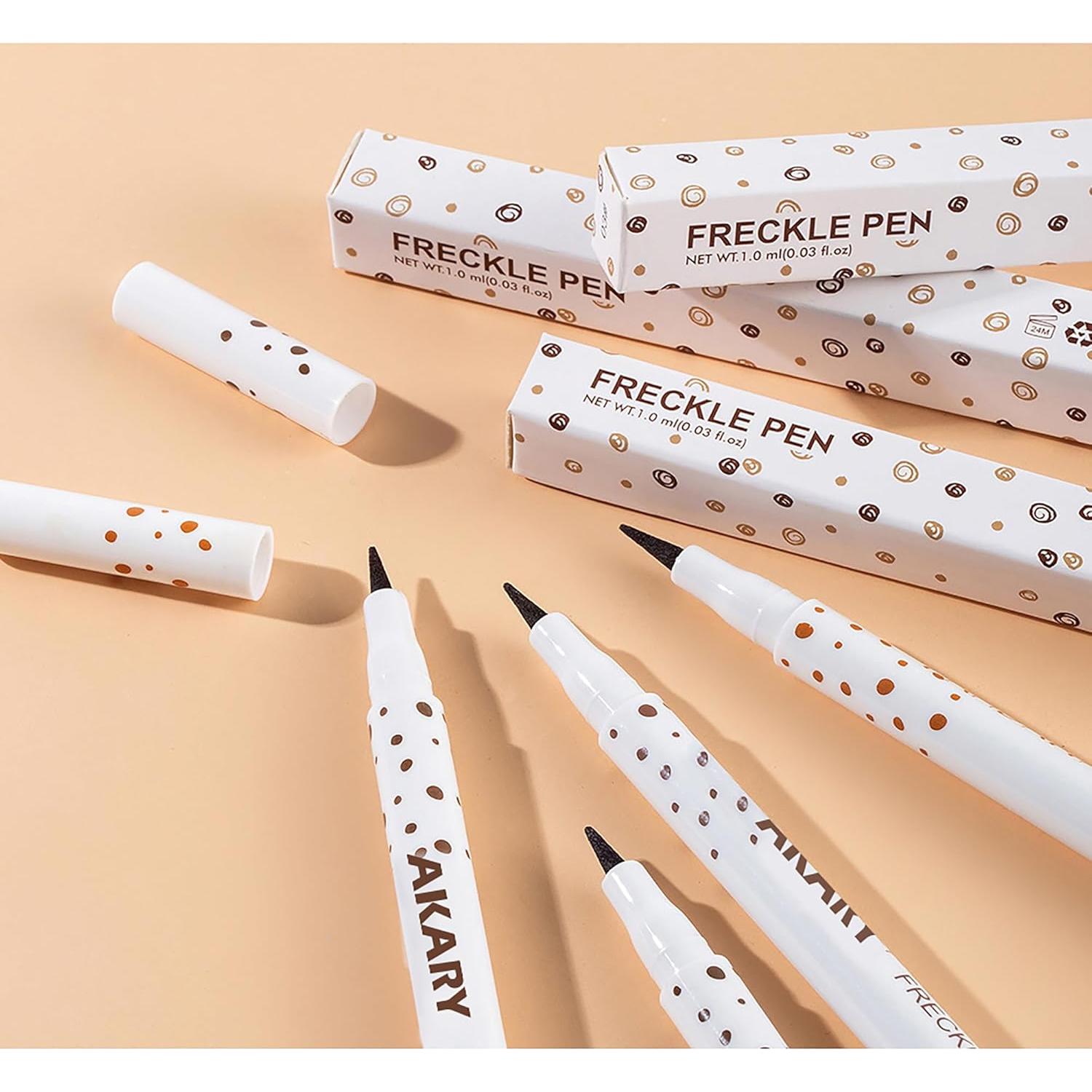 Bolígrafo de Pecas AKARY Profesional Impermeable 0.89 ml #01 Marrón Claro