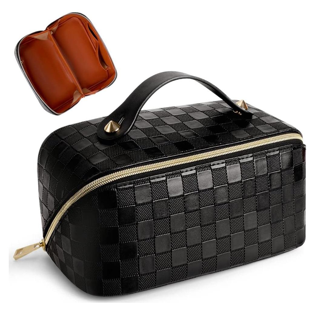 Bolsa Cosmética de Viaje Cessfle Negra de Gran Capacidad