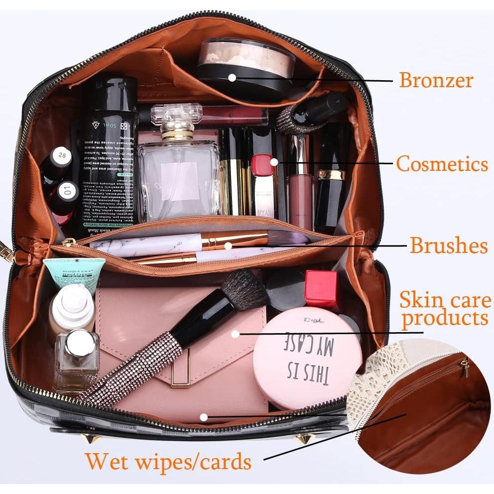 Bolsa Cosmética de Viaje Cessfle Negra de Gran Capacidad