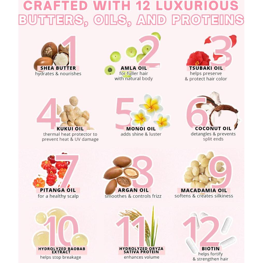 Mascarilla FoxyBae 12 en 1 para Cabello Seco y Dañado - 226.8 g