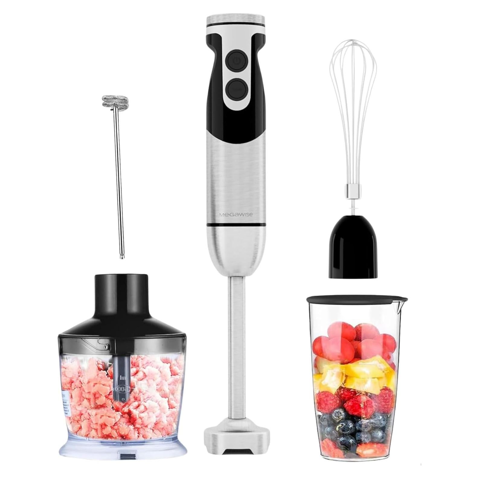 Batidora de Inmersión MEGAWISE 5 en 1 800W Negro