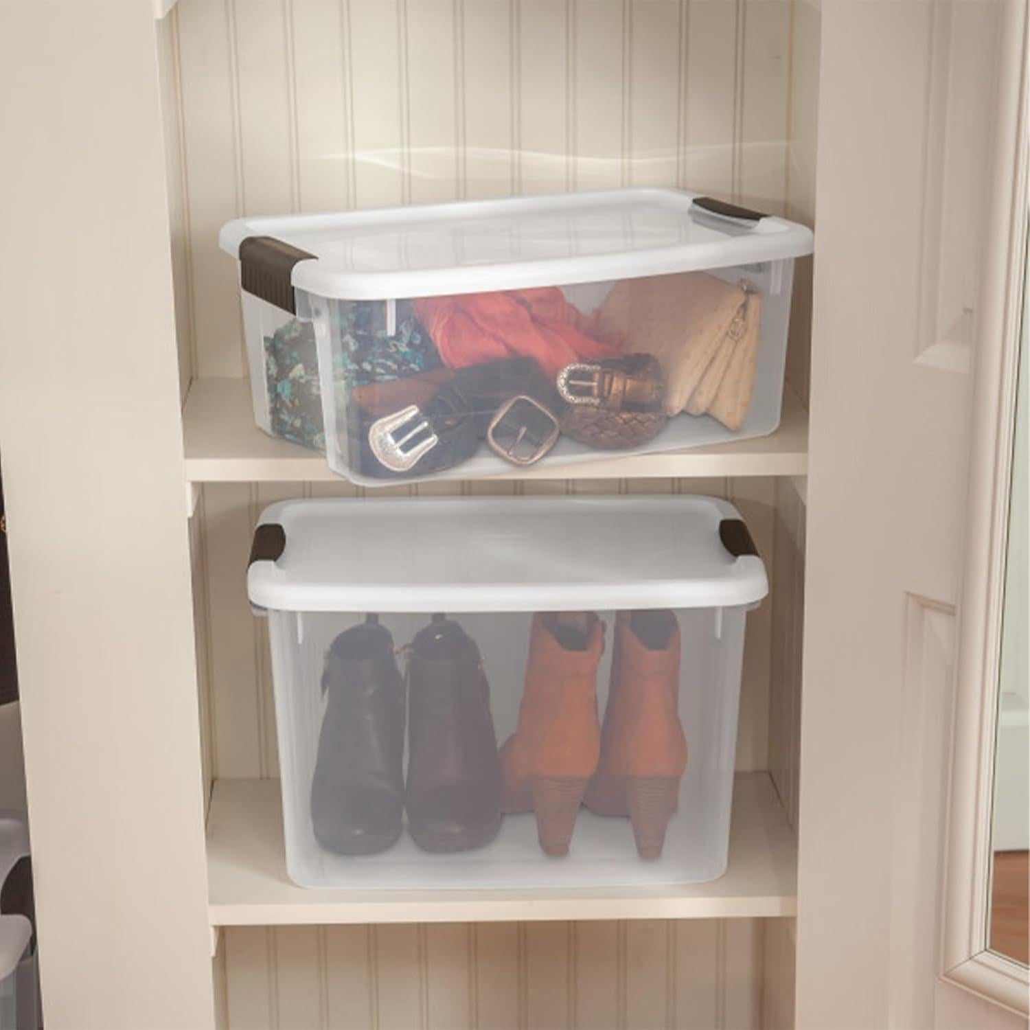 Sterilite 6-Pack Cajas de Almacenamiento 17L con Tapa Transparente