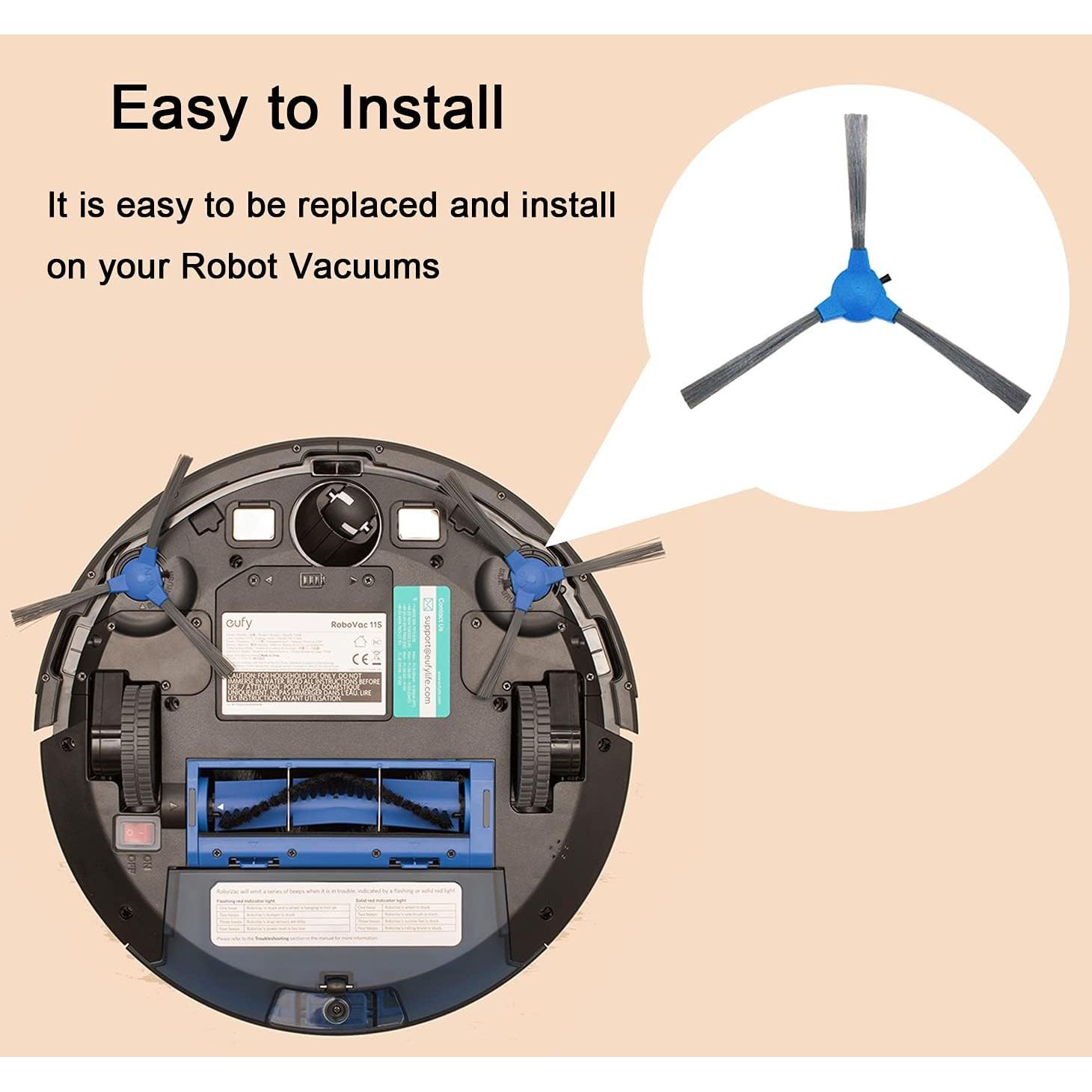 Cepillos laterales Eufy RoboVac 11S 12 15C 30 35C 6Pack