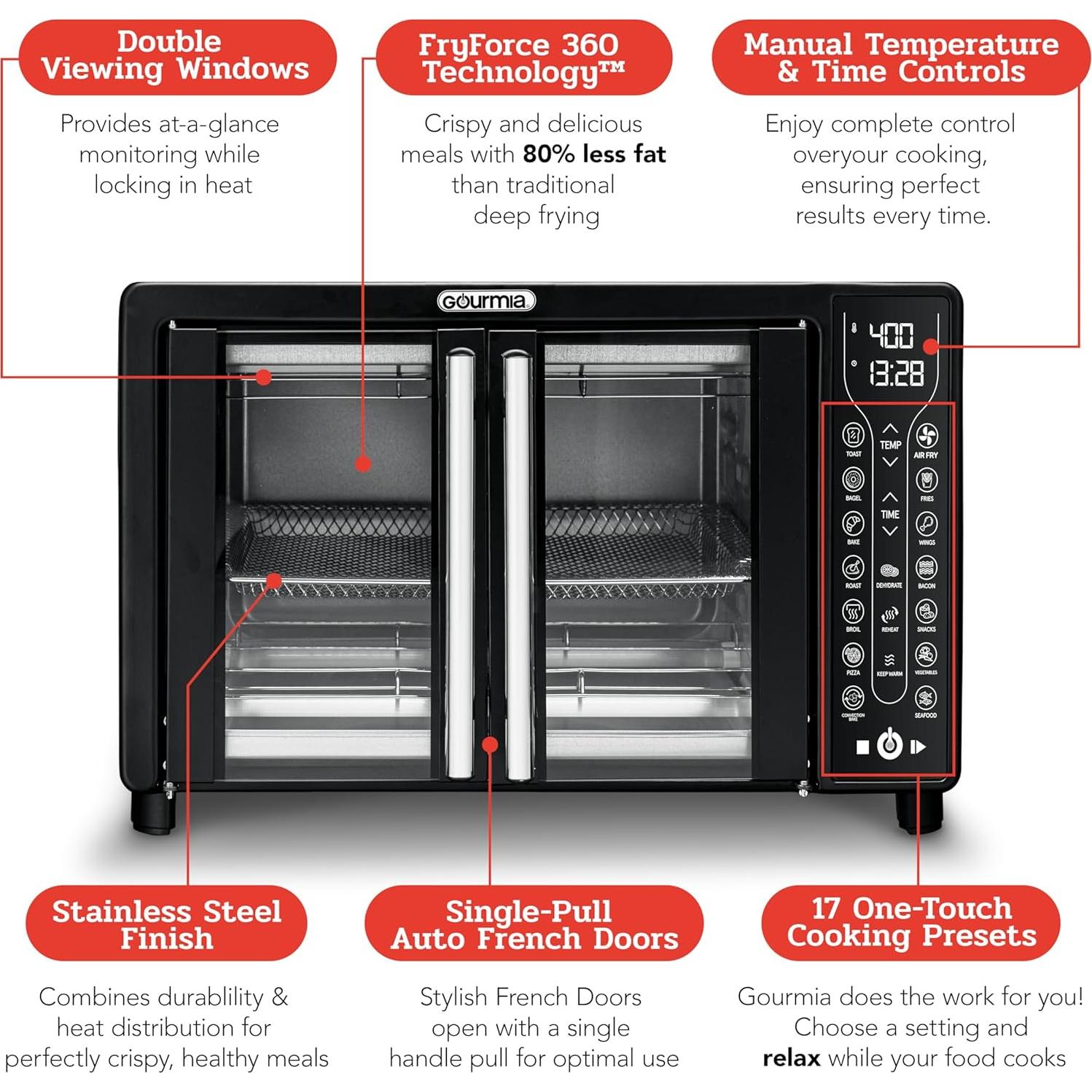 Horno Tostador Freidora Gourmia GTF7460 24L 1700W Digital