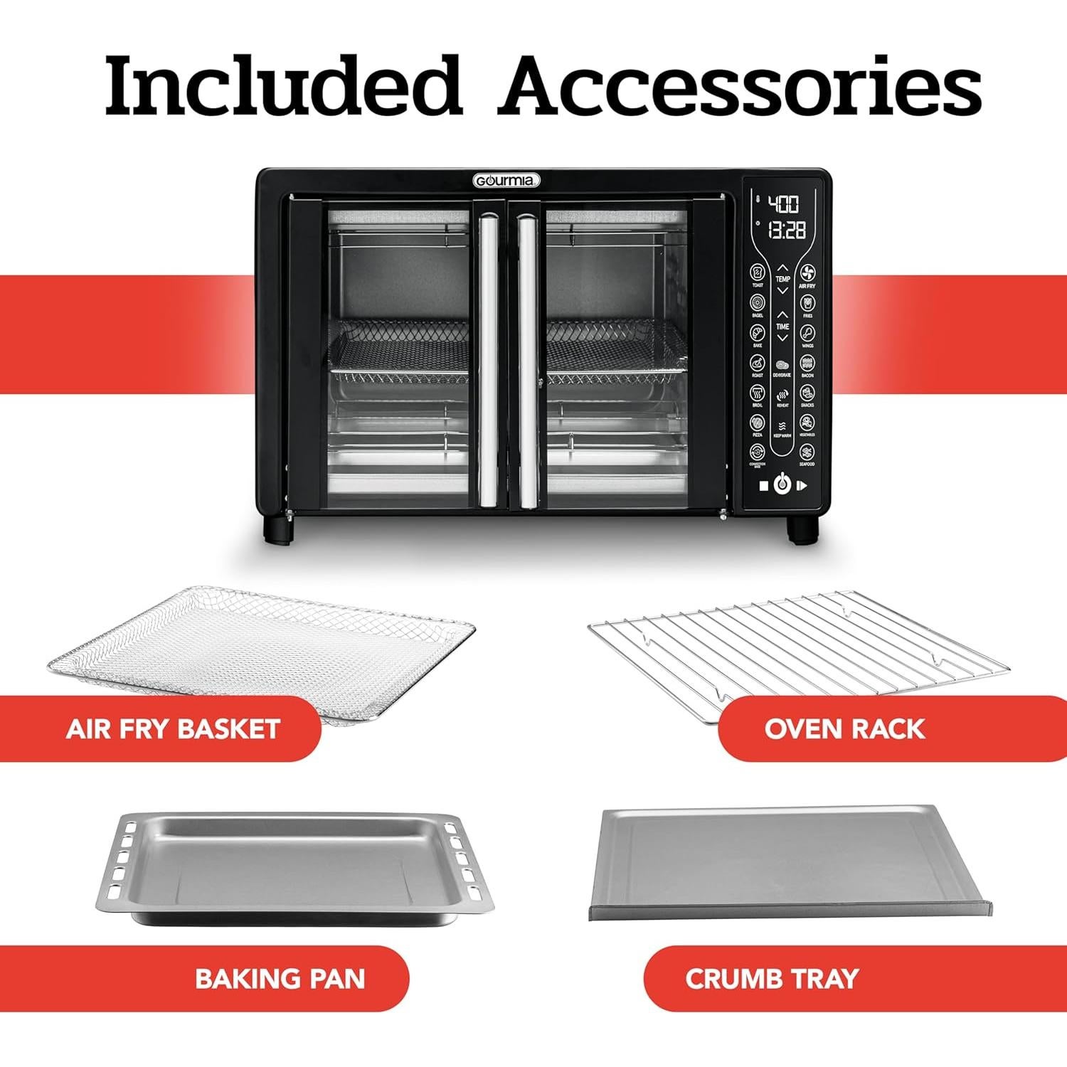 Horno Tostador Freidora Gourmia GTF7460 24L 1700W Digital