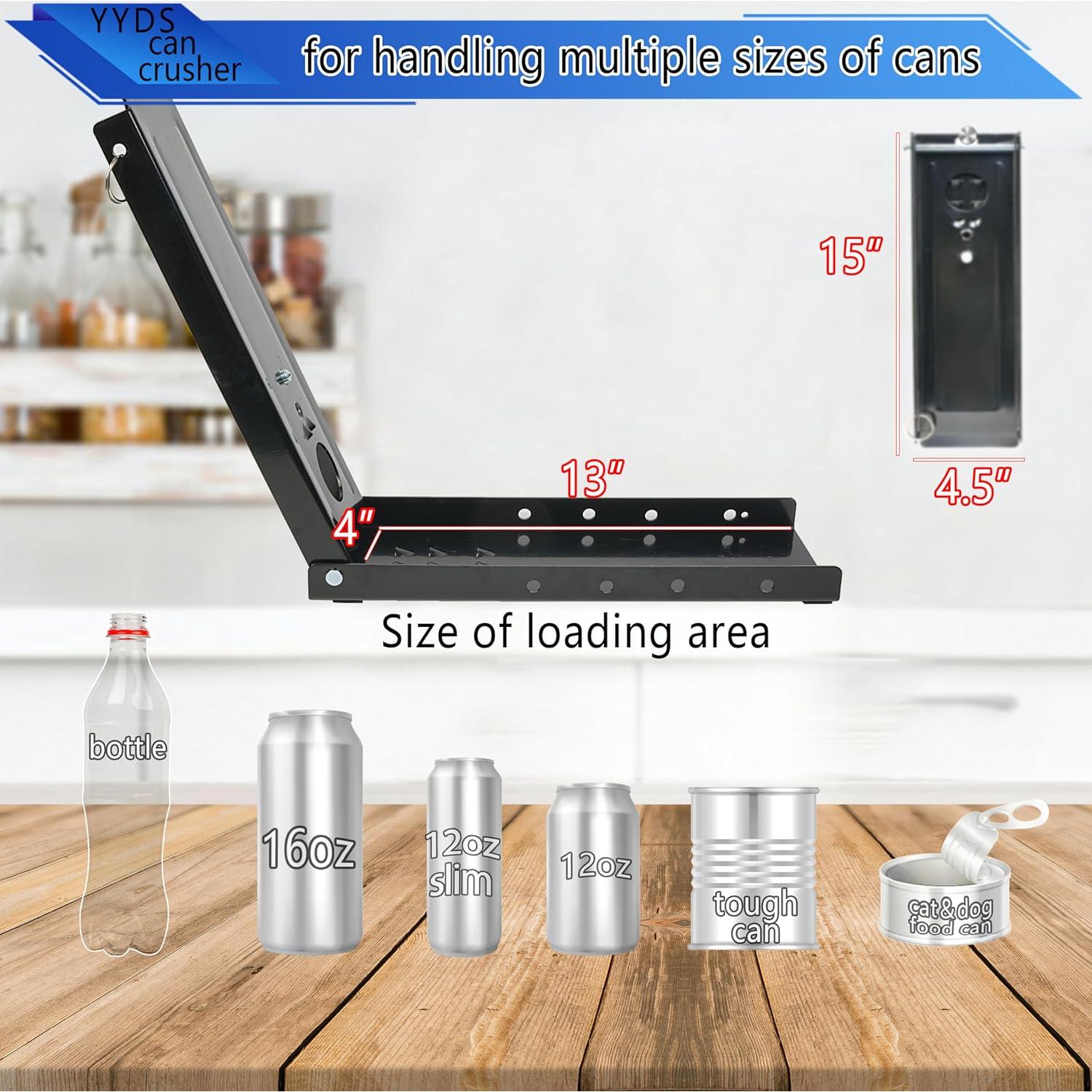 Trituradora de Latas YYDS Metal 16 Oz. Sin Esfuerzo