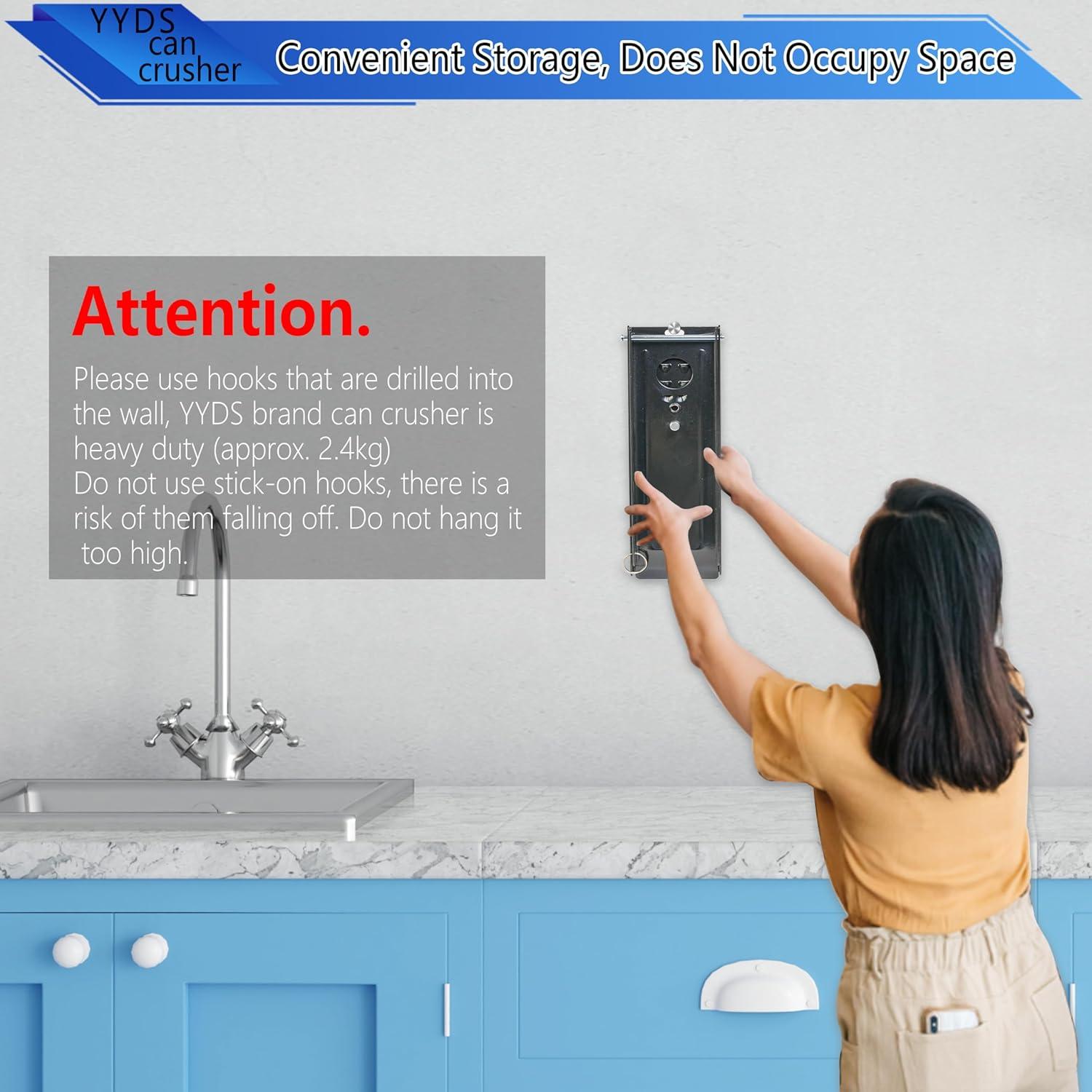 Trituradora de Latas YYDS Metal 16 Oz. Sin Esfuerzo