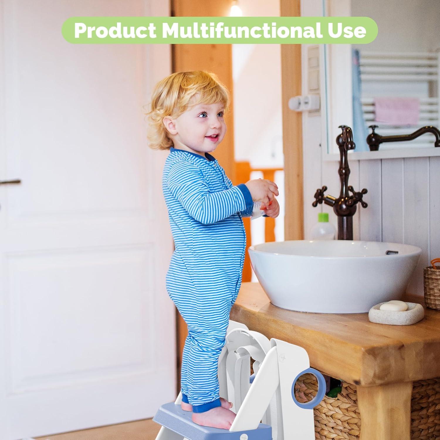 Asiento de Inodoro Entrenamiento 2 en 1 COOSEYA Azul Acolchado