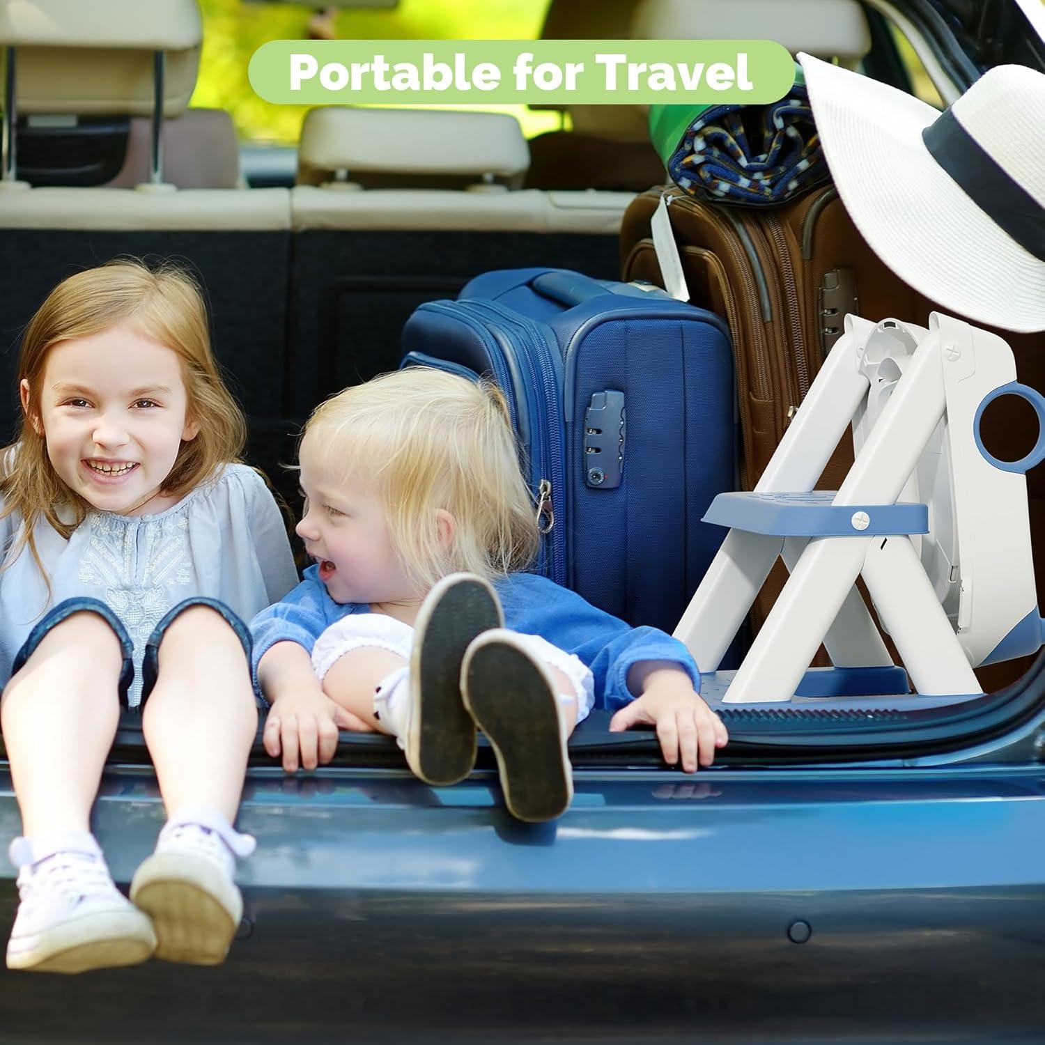 Asiento de Inodoro Entrenamiento 2 en 1 COOSEYA Azul Acolchado