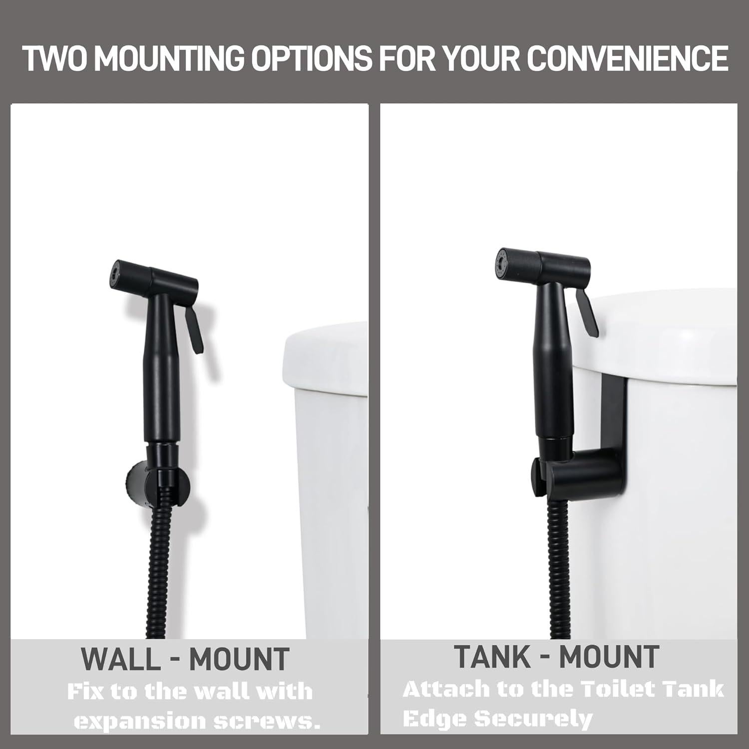 Rociador de Bidet de Mano Vayzluiy Acero Inoxidable Negro Mate