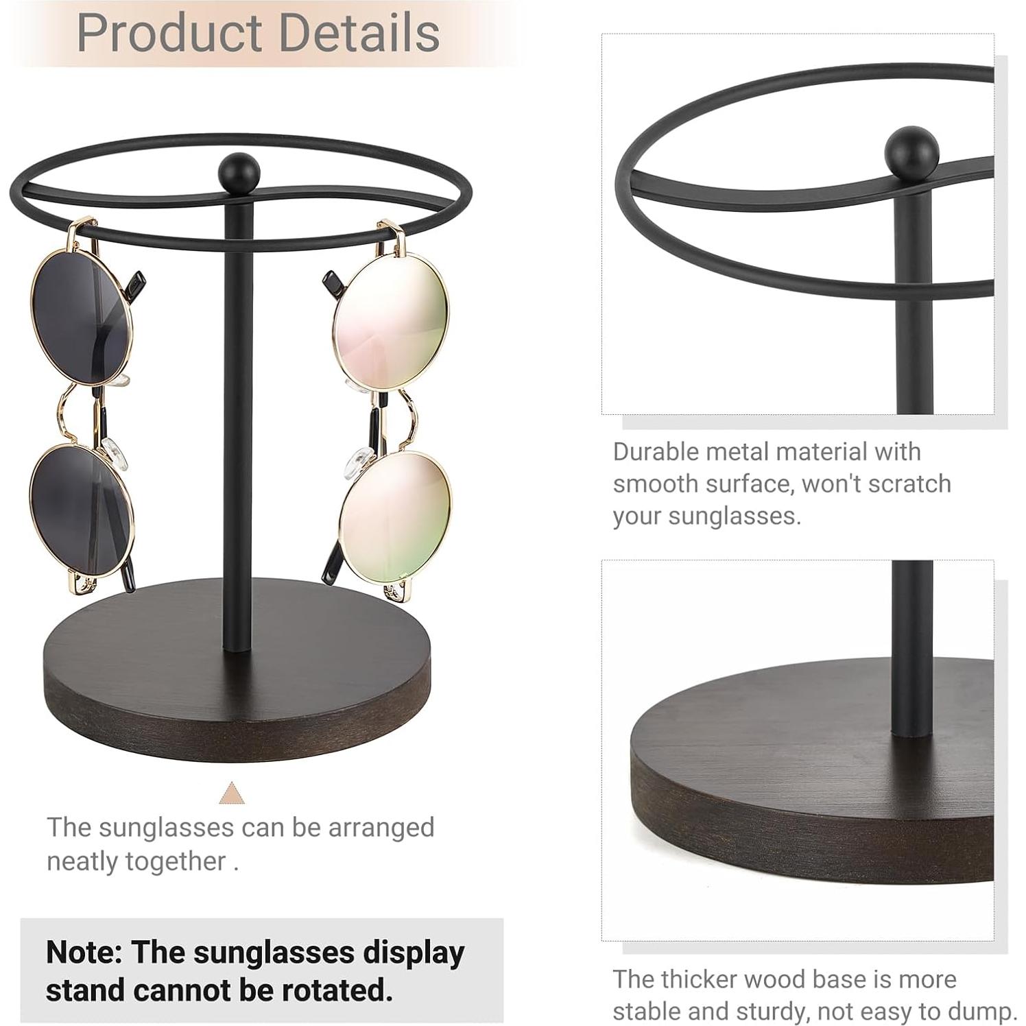 Organizador de Gafas Mkono Soporte para 12 Pares Negro