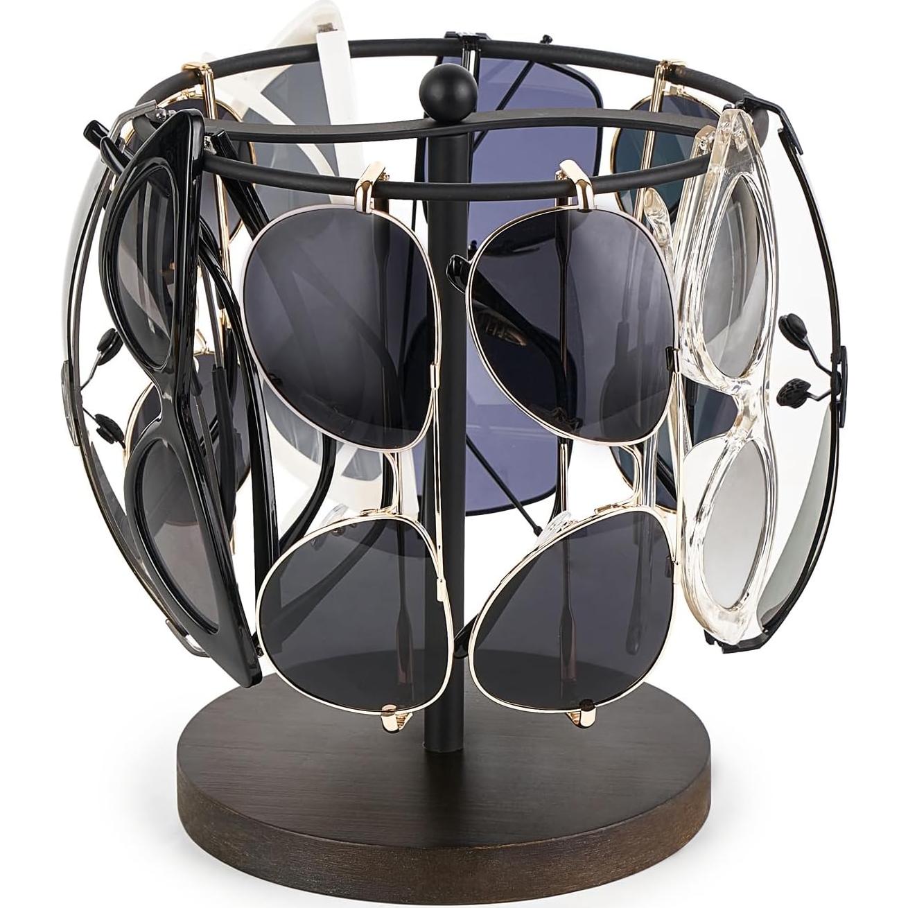 Organizador de Gafas Mkono Soporte para 12 Pares Negro