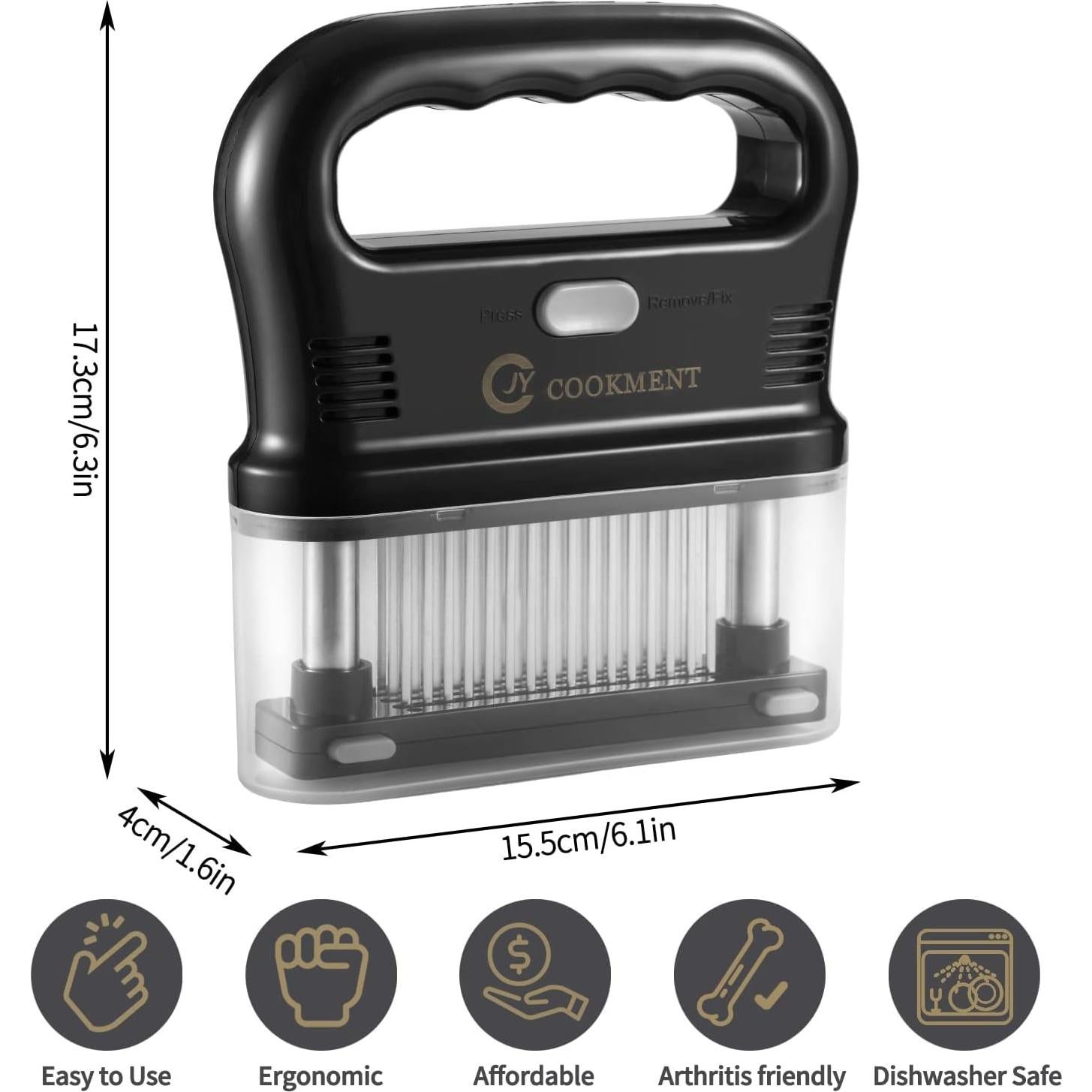 Ablandador de Carne JY COOKMENT 48 Cuchillas Acero Inoxidable