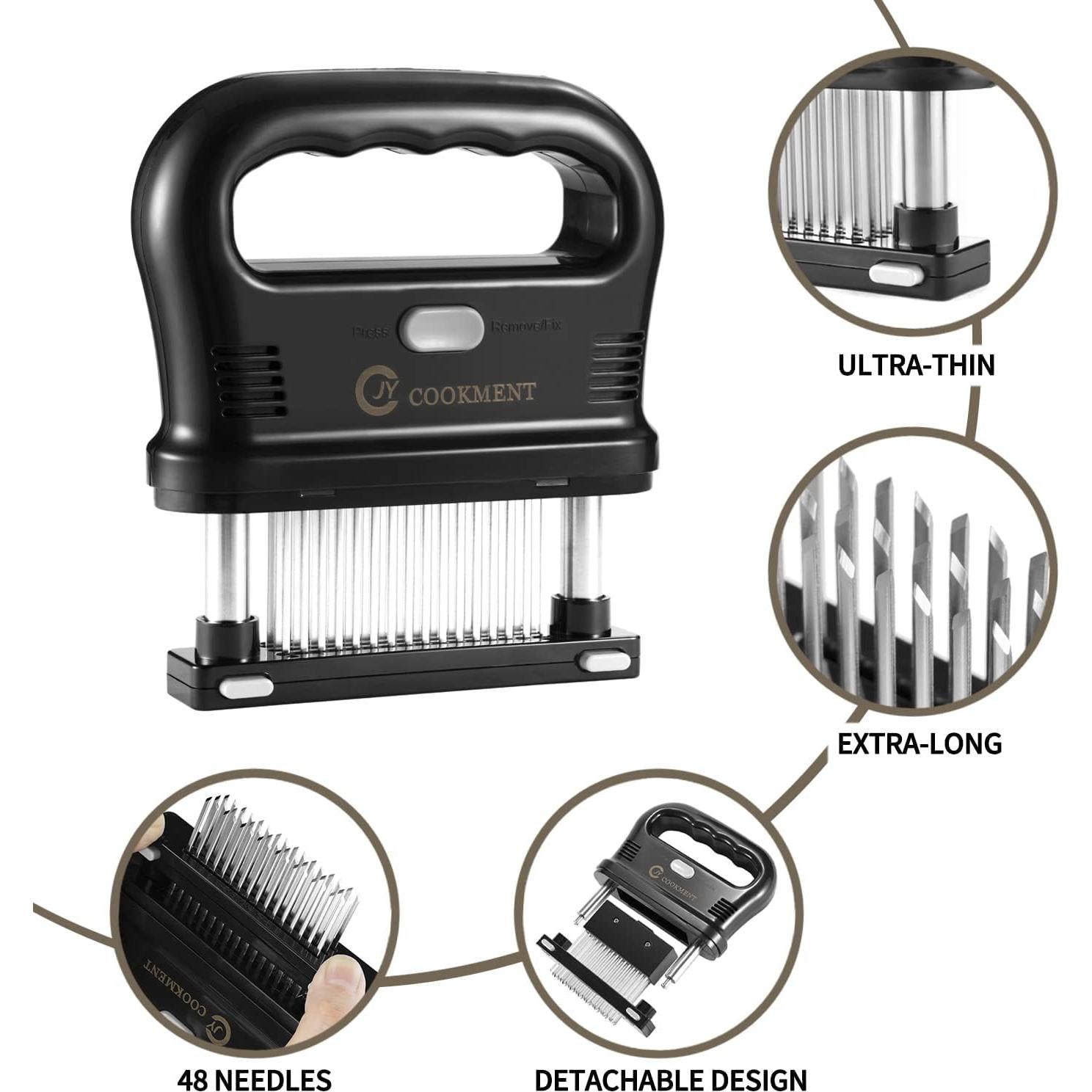 Ablandador de Carne JY COOKMENT 48 Cuchillas Acero Inoxidable