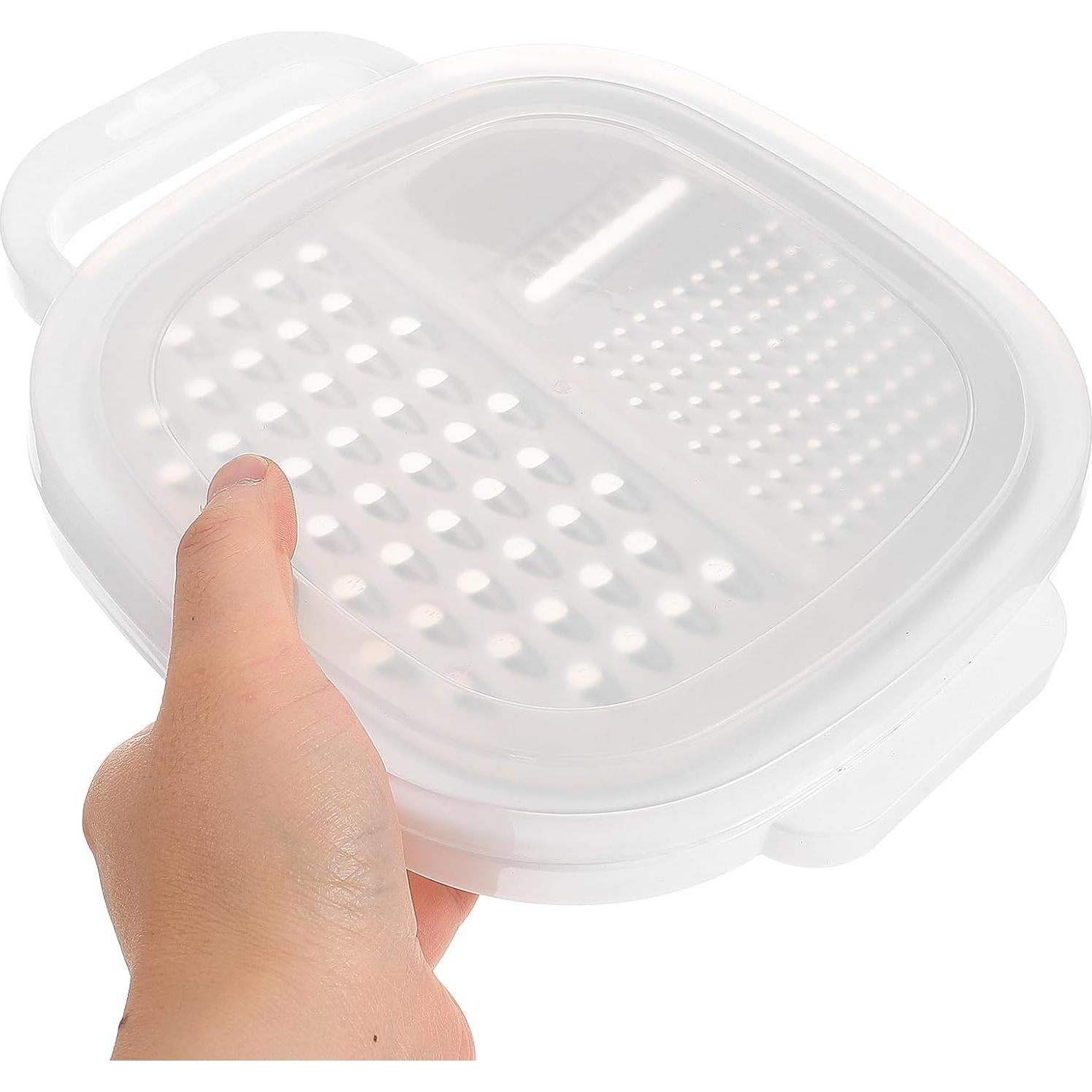 Rallador de Queso ABOOFAN con Contenedor y Tapa 24x18 cm