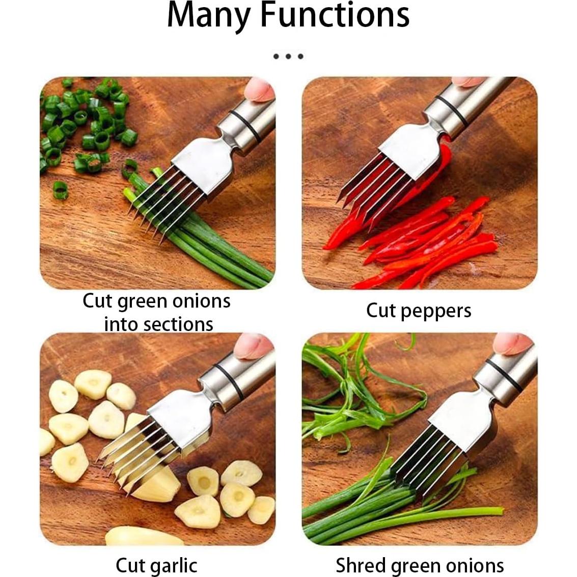 Cortador de Cebollín AddLotLot 2 PZS Acero Inoxidable