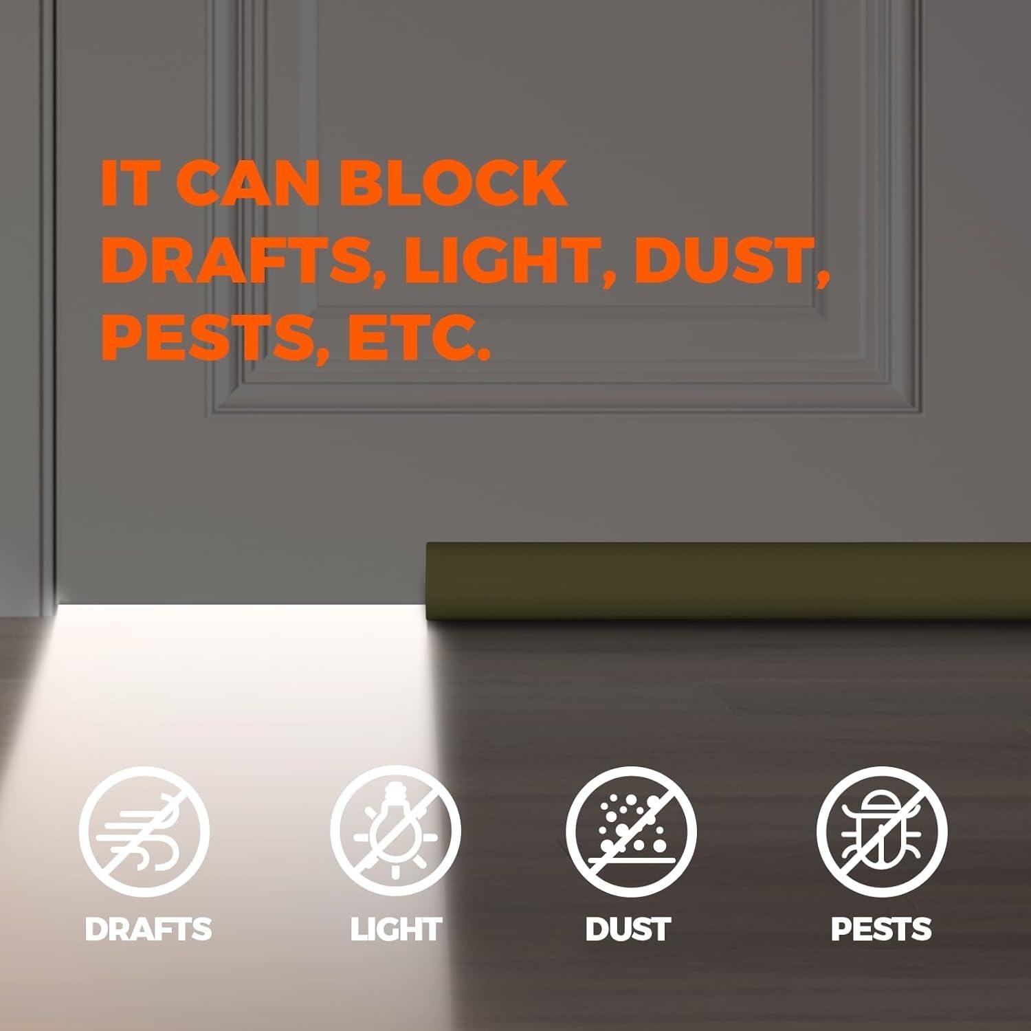 Burlete Ajustable Holikme para Puertas Doble Cara Beige