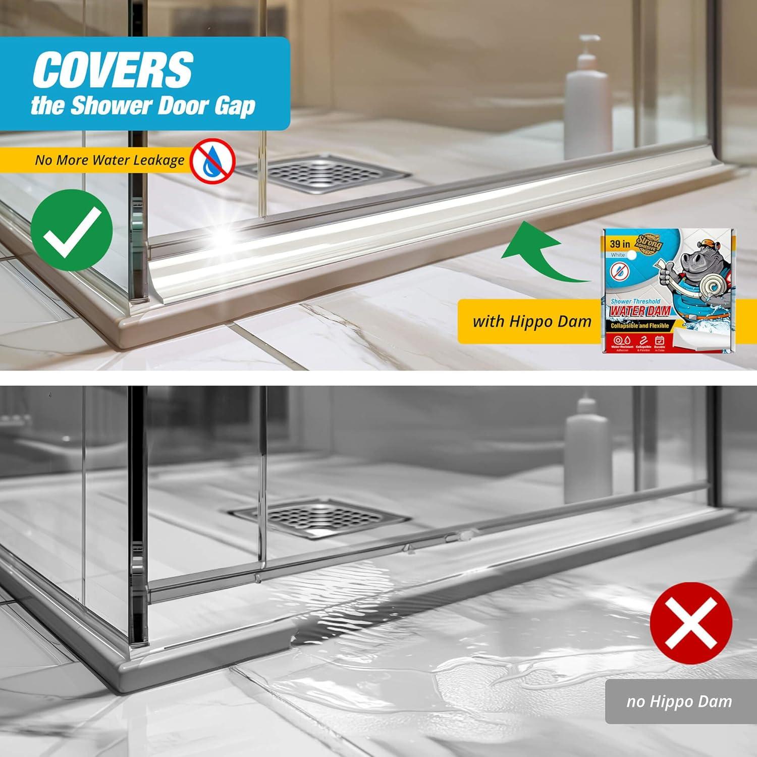 Barrera de Agua para Ducha Hippo Dam 99 cm Transparente